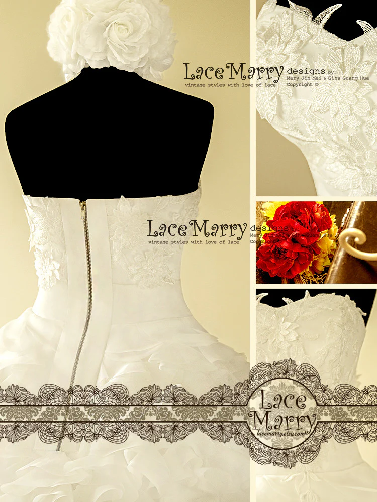 1950's Inspired Short Wedding Dress - Image 9