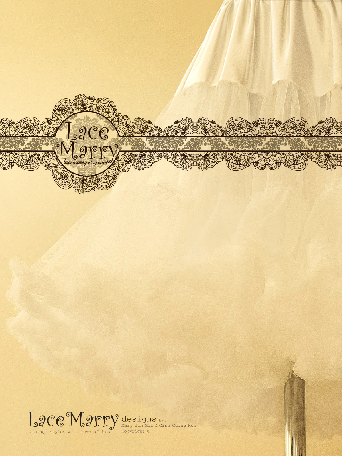 1950's Vintage Inspired Petticoat in A Line Shape - Image 3