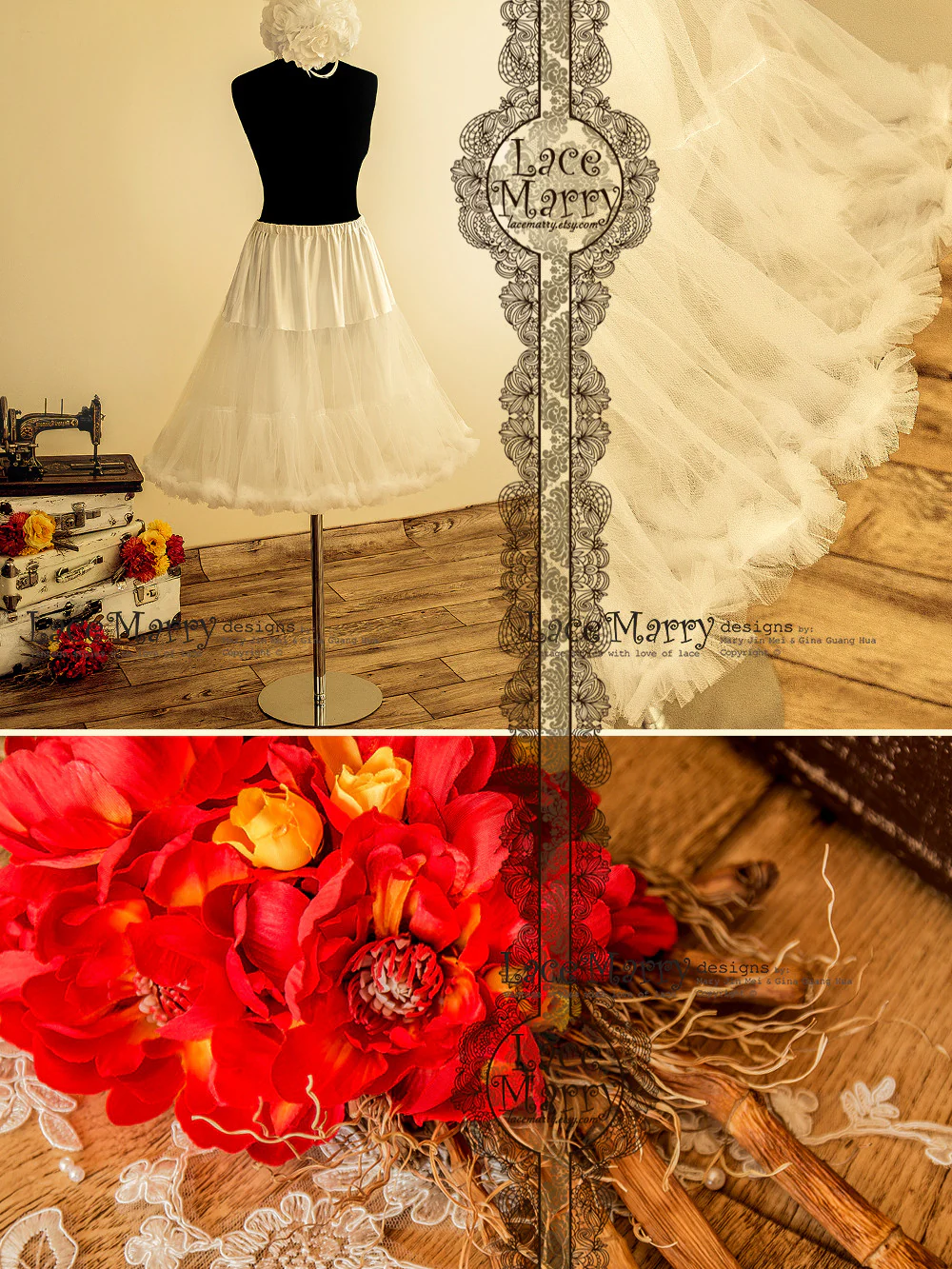 1950's Vintage Inspired Petticoat in A Line Shape - Image 6