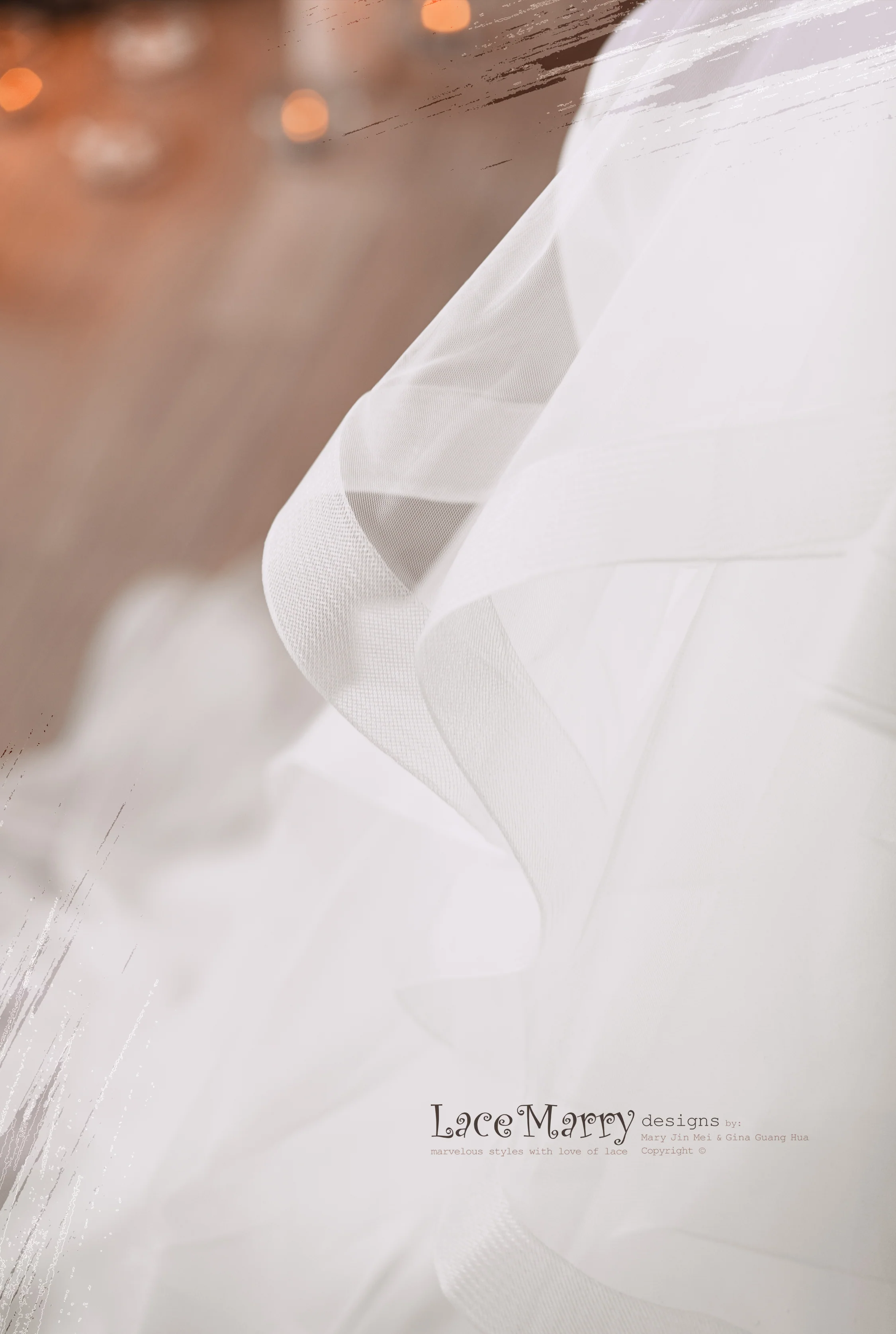 A Line Wedding Dress with Sexy Lace Crop Top - Image 14