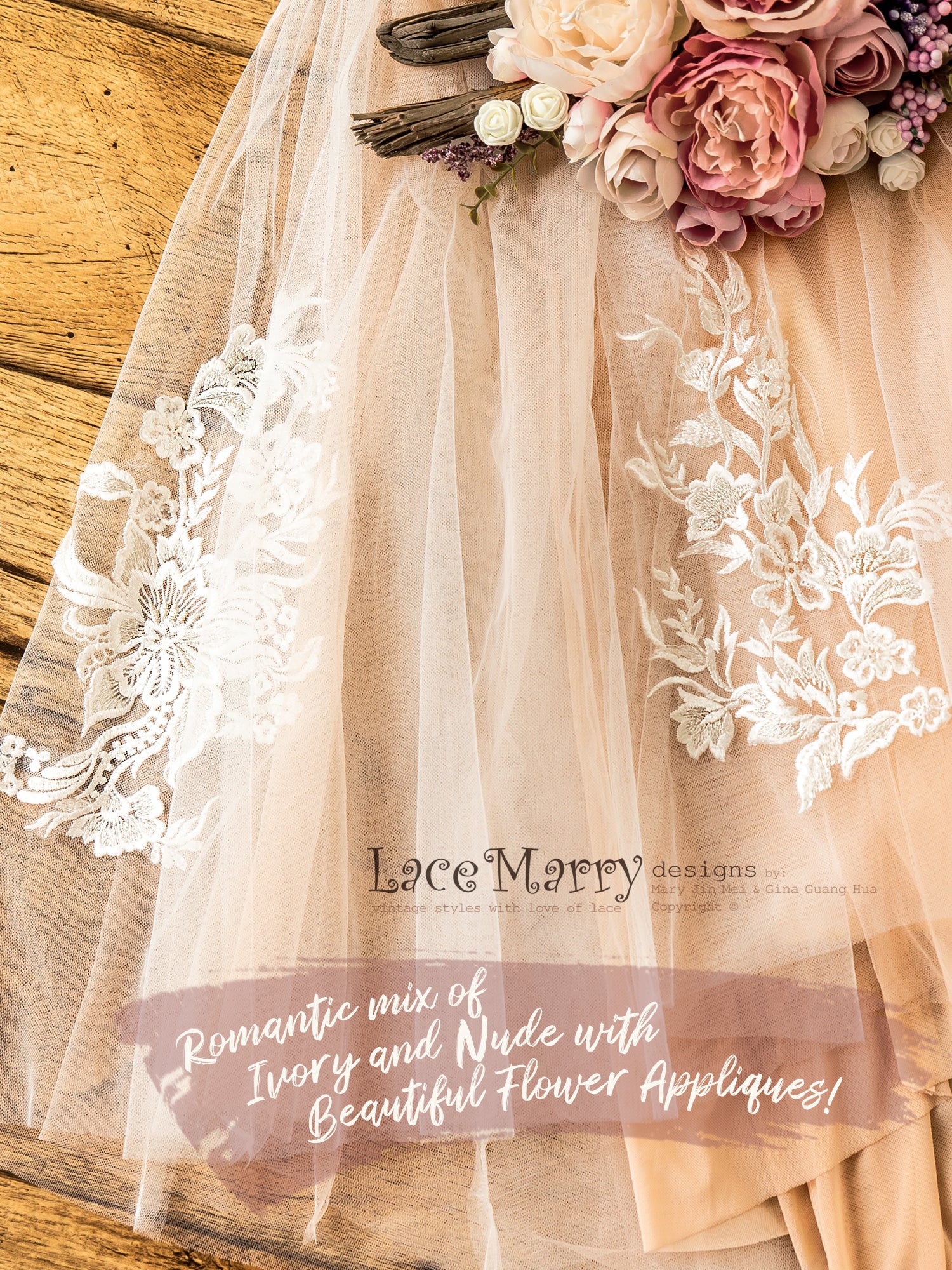 Amazing Lace Wedding Dress with Handmade Beading and Long Sleeves - Image 6