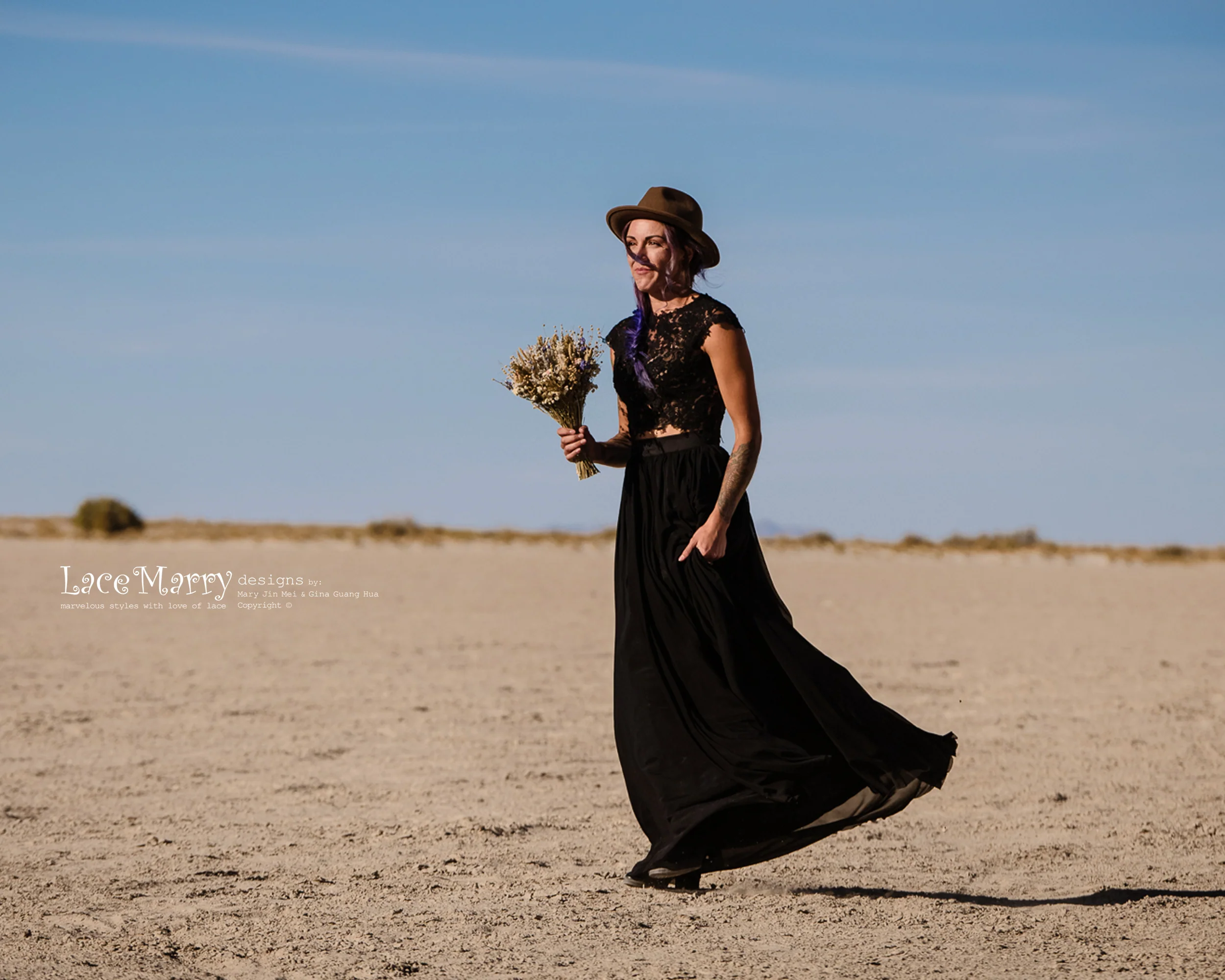 Black Wedding Dress Separate in 3 Pieces Set - Image 7