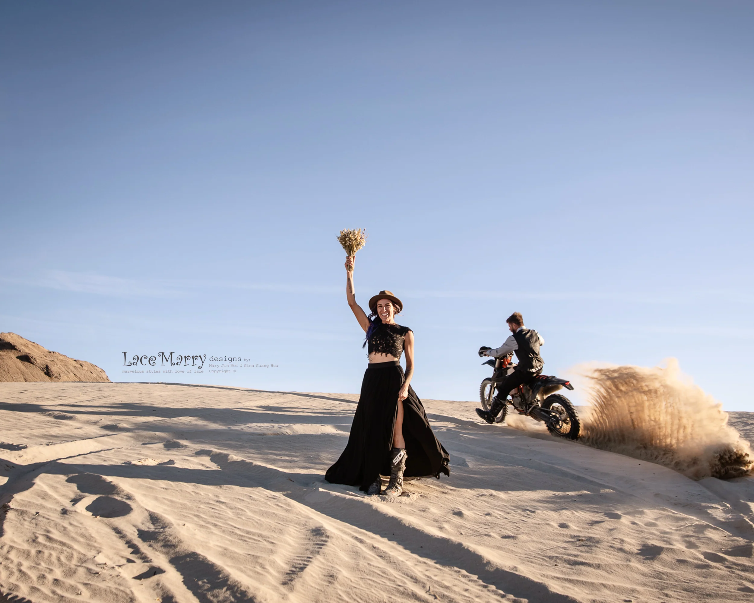 Black Wedding Dress Separate in 3 Pieces Set - Image 8