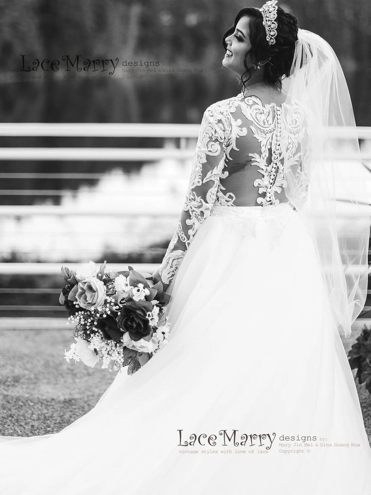 Breathtaking and Unique Lace Wedding Dress - Image 7