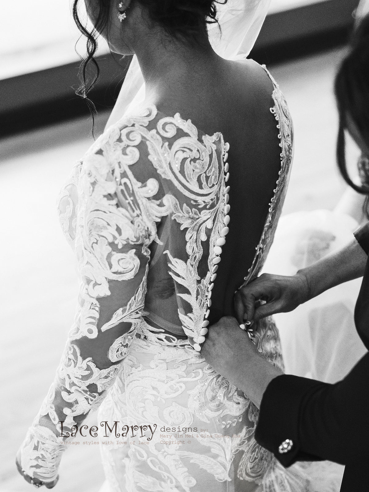 Breathtaking and Unique Lace Wedding Dress - Image 8