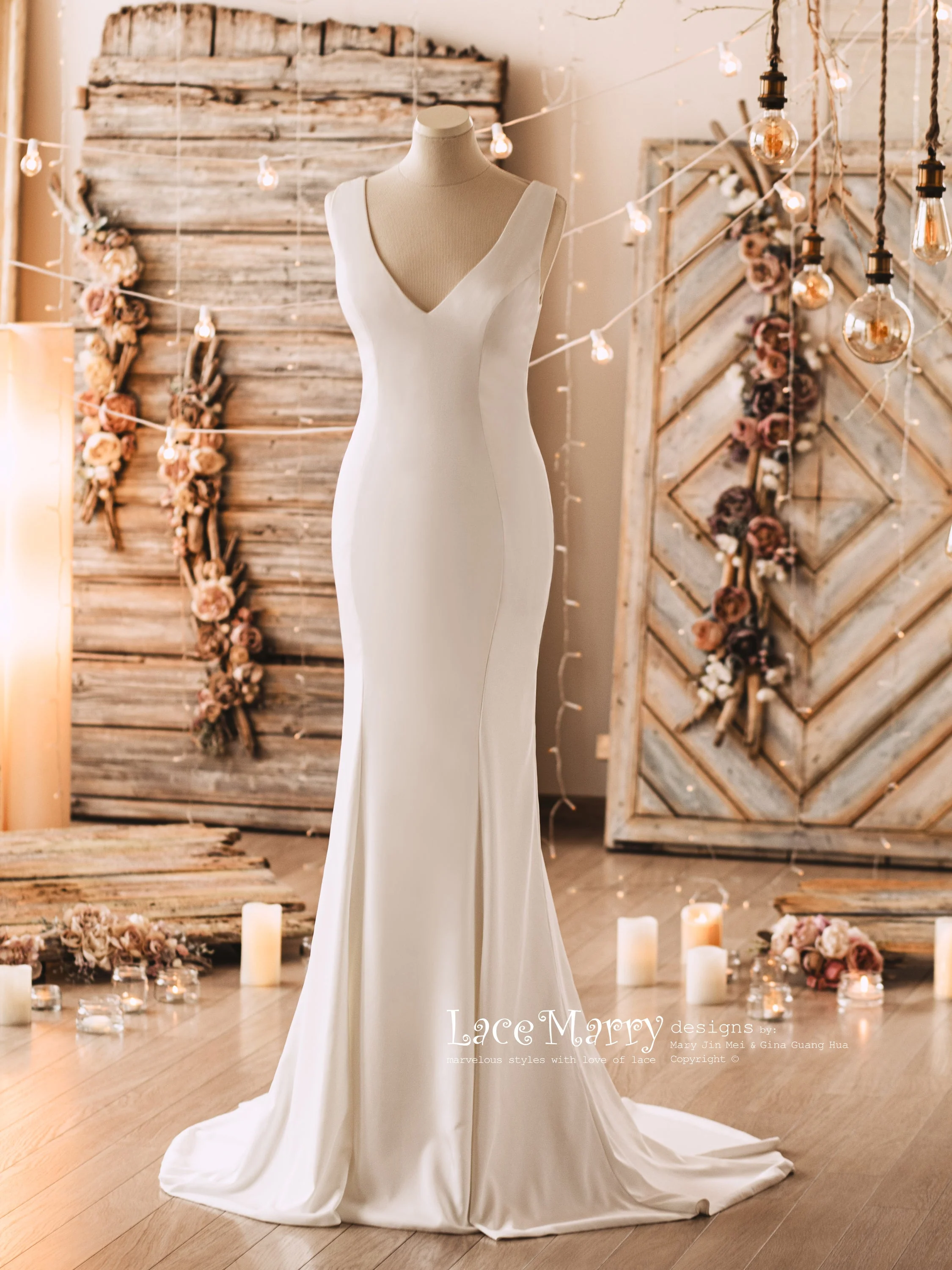 CLEMENTINE / Black Wedding Dress in Simple and Elegant Design - Image 4