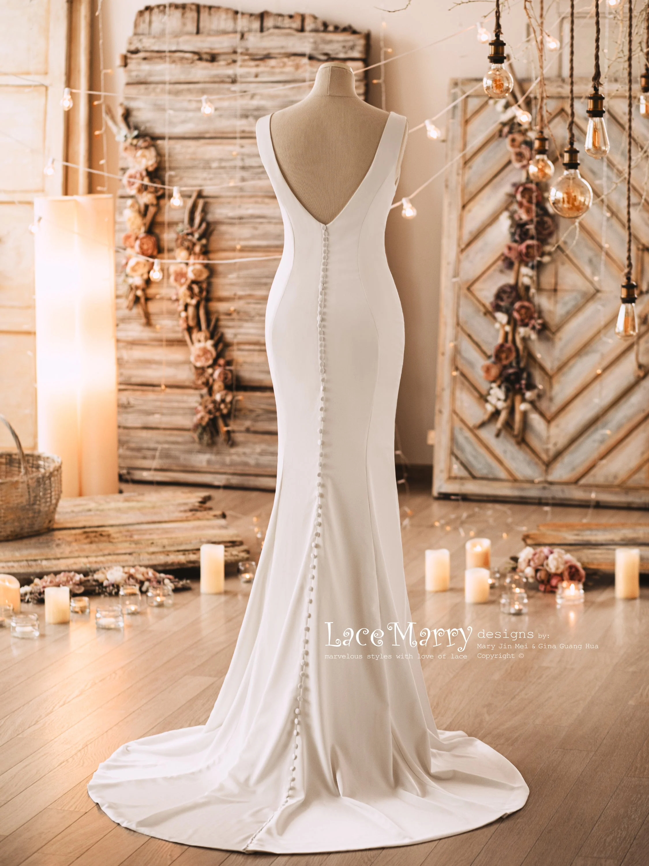 CLEMENTINE / Black Wedding Dress in Simple and Elegant Design - Image 5