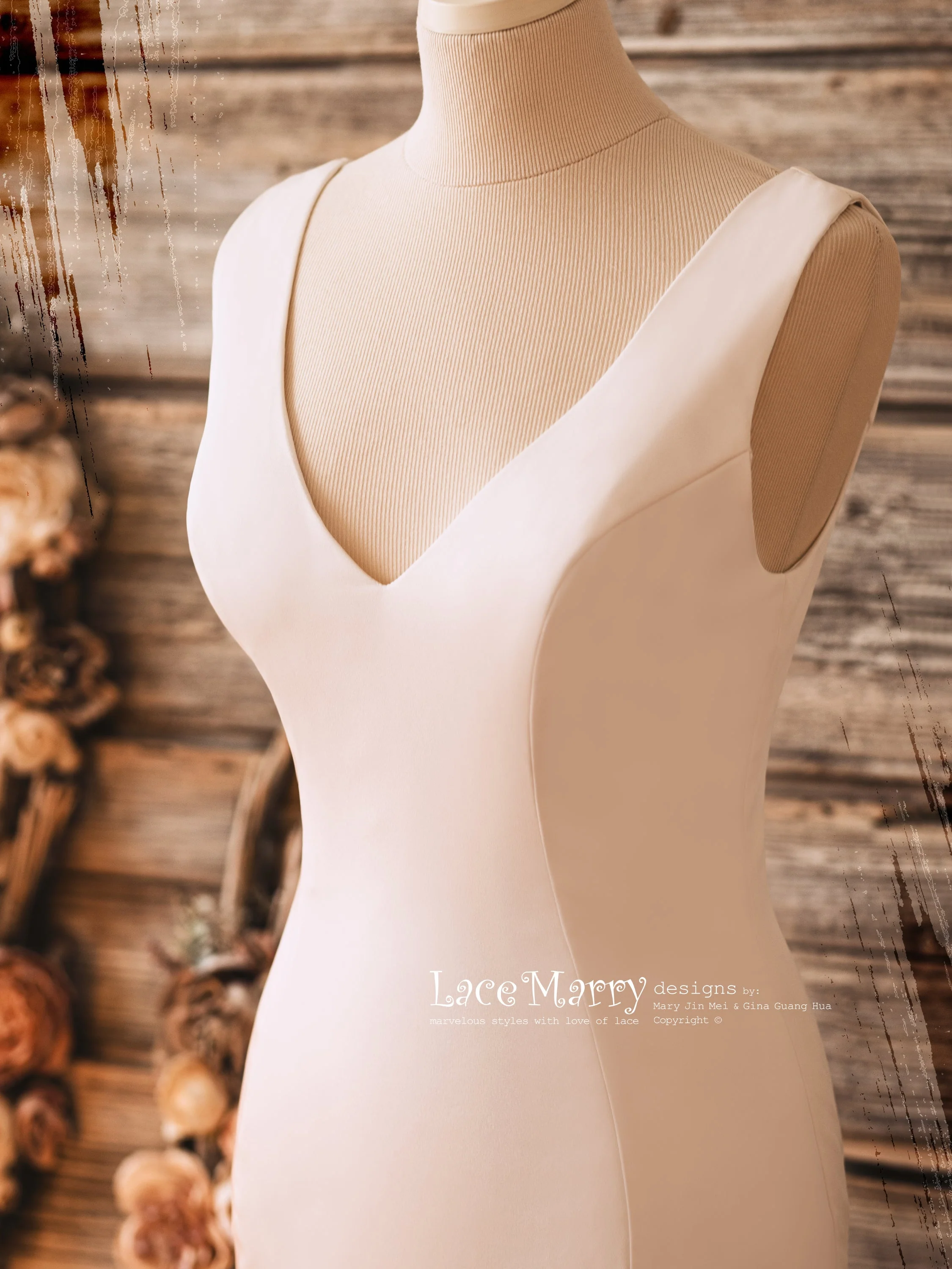 CLEMENTINE / Black Wedding Dress in Simple and Elegant Design - Image 6