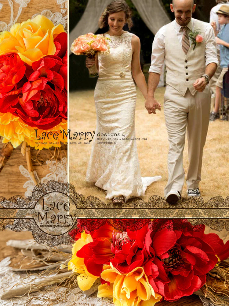 Custom Wedding Dress from Scalloped Lace - Image 4