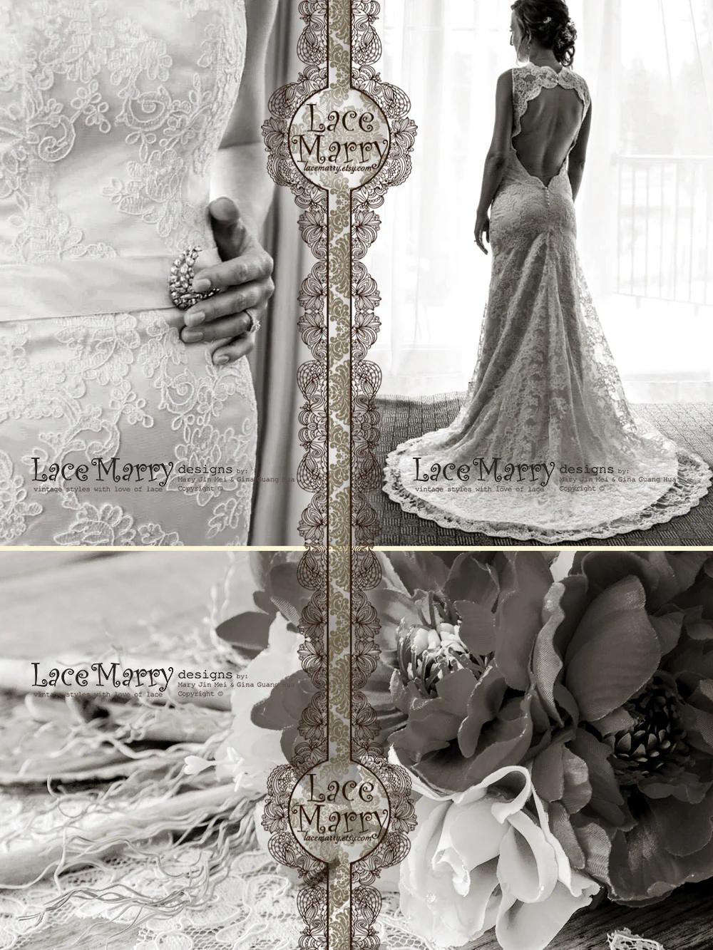 Custom Wedding Dress from Scalloped Lace - Image 5