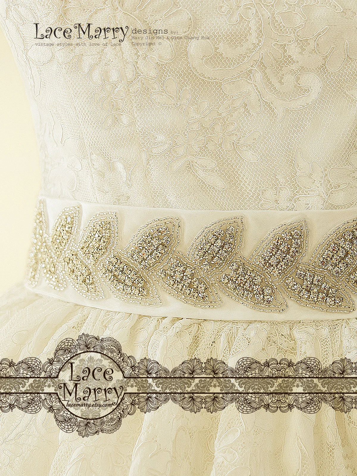 DENISE / Pin-Up Lace Wedding Dress - Image 11