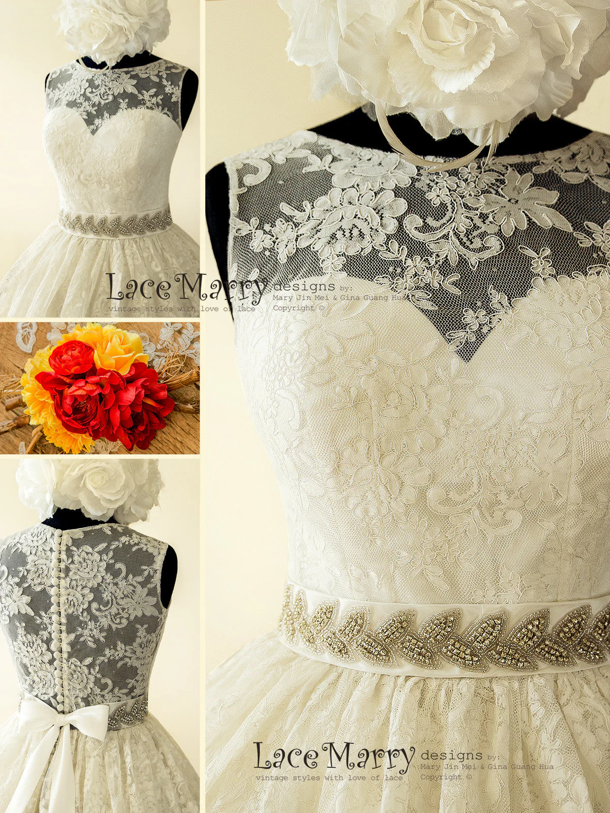 DENISE / Pin-Up Lace Wedding Dress - Image 7