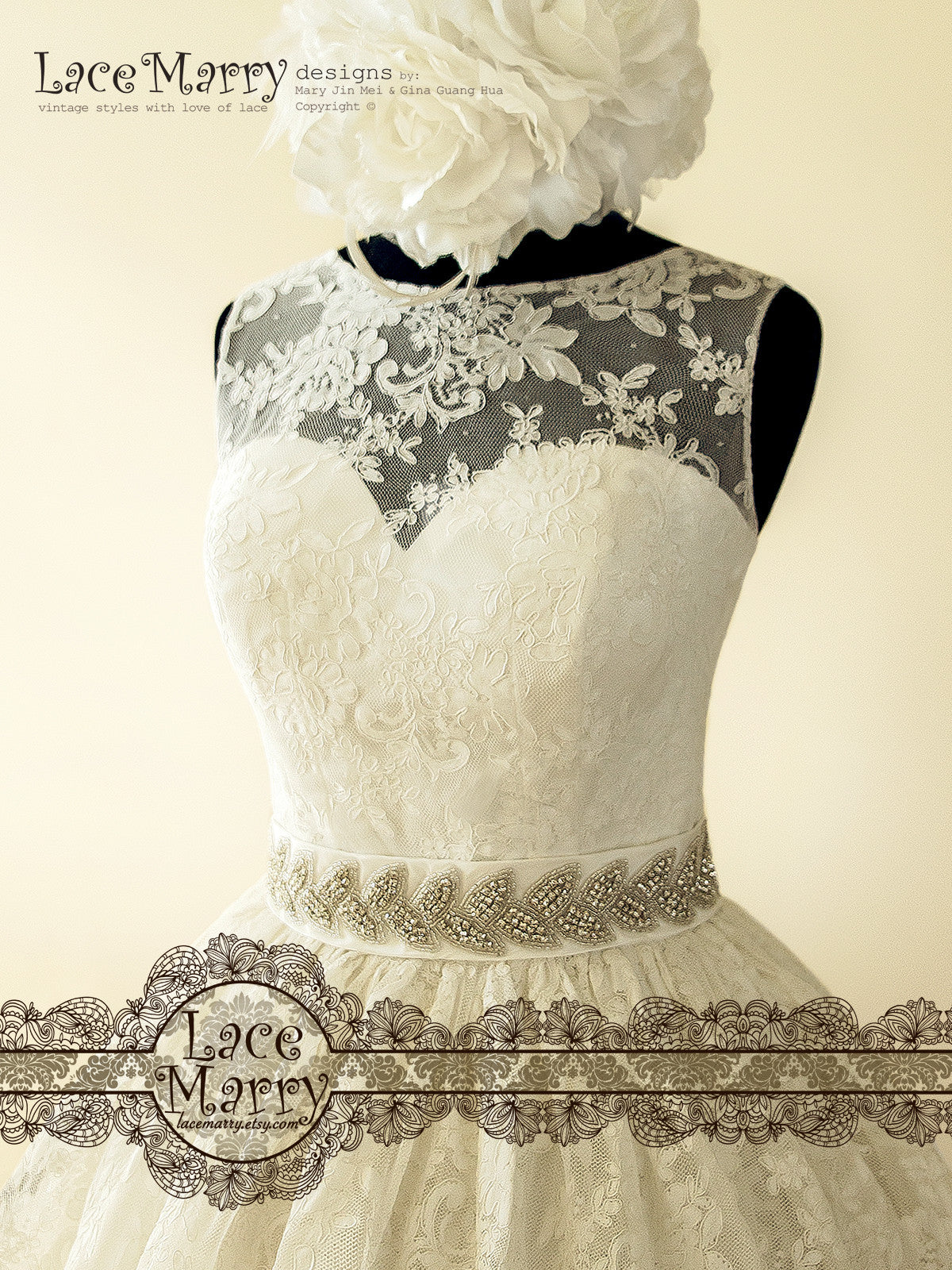 DENISE / Pin-Up Lace Wedding Dress - Image 9