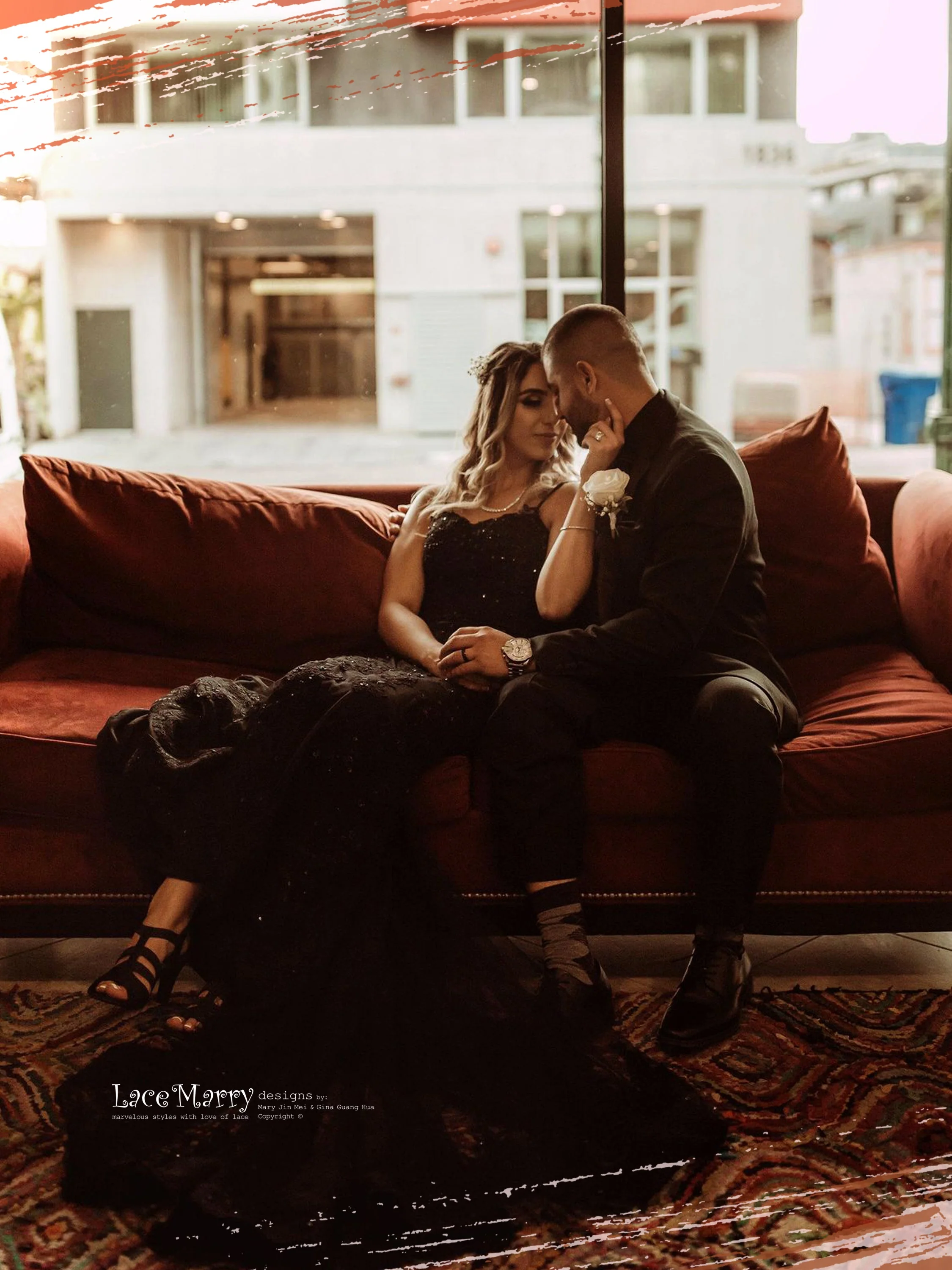 ELI / Black Wedding Dress with Thin Straps - Image 9