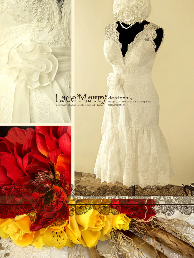 Enchanting and Feminine Lace Wedding Dress - Image 5