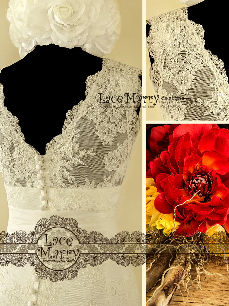 Enchanting and Feminine Lace Wedding Dress - Image 8