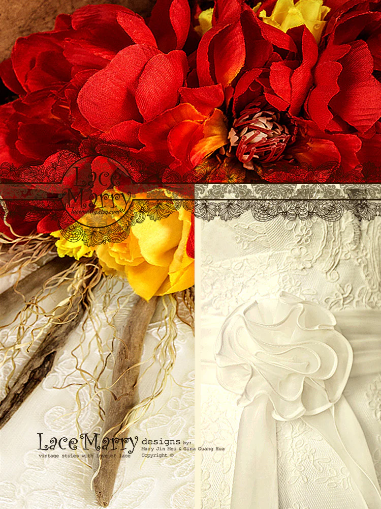 Enchanting and Feminine Lace Wedding Dress - Image 9