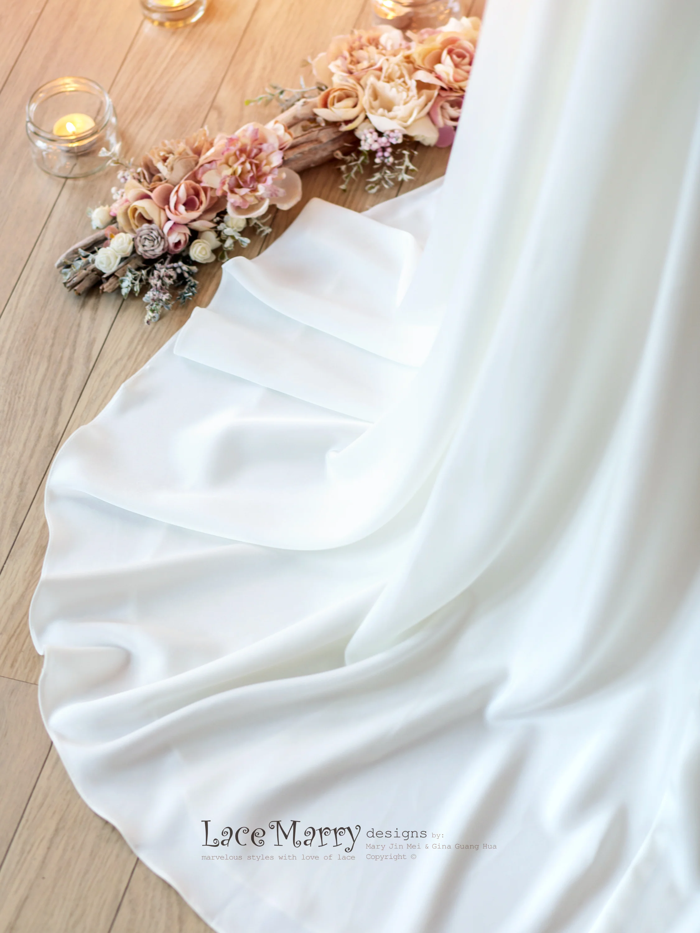 Enchanting Bridal Separate Set with Luxury Crepe Skirt - Image 11