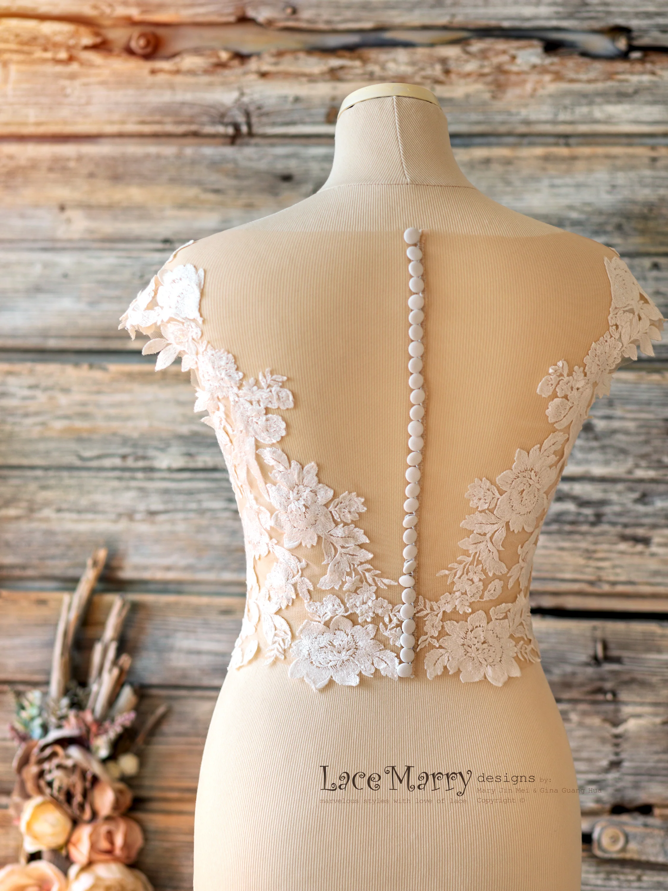 Enchanting Bridal Separate Set with Luxury Crepe Skirt - Image 14