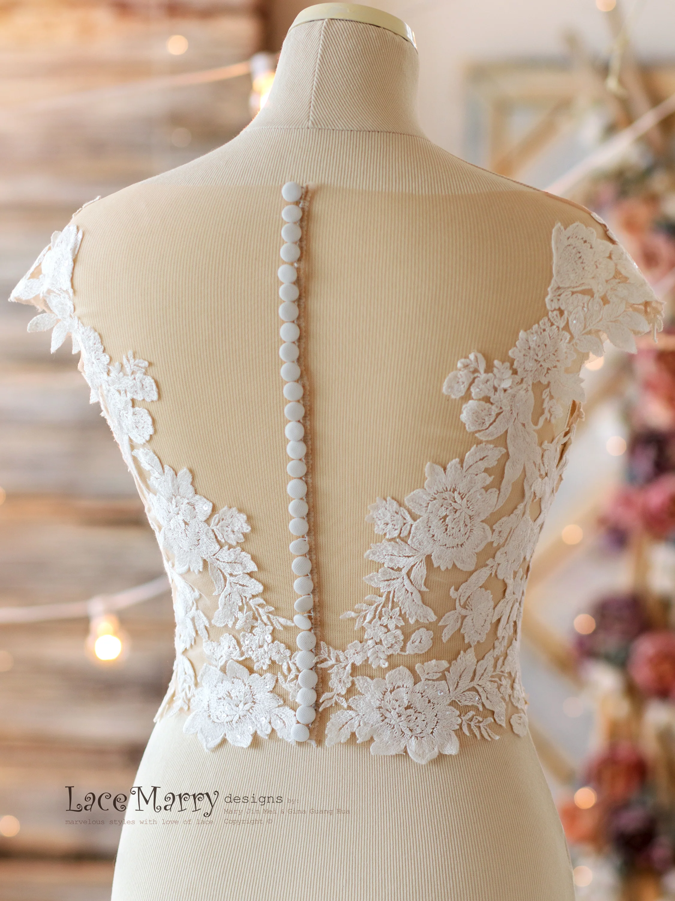 Enchanting Bridal Separate Set with Luxury Crepe Skirt - Image 5