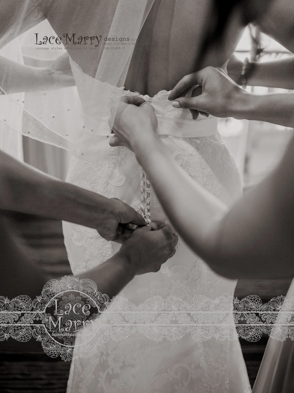 Exquisite Custom Wedding Dress with Strapless Neck - Image 6