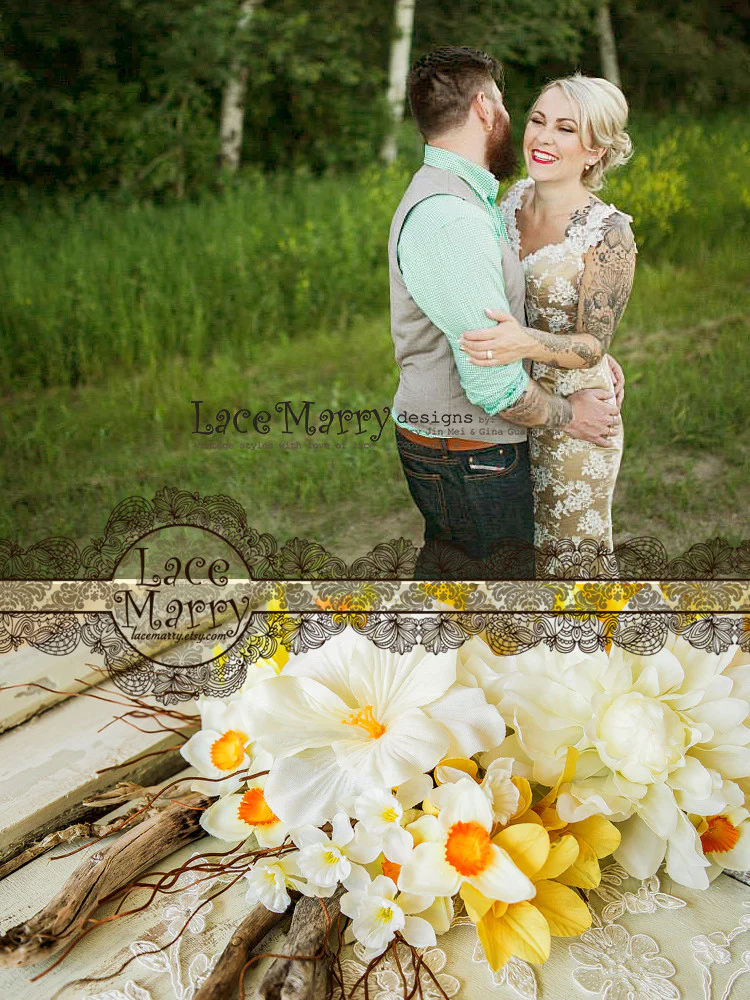 Extraordinary Champagne Wedding Dress - Image 4