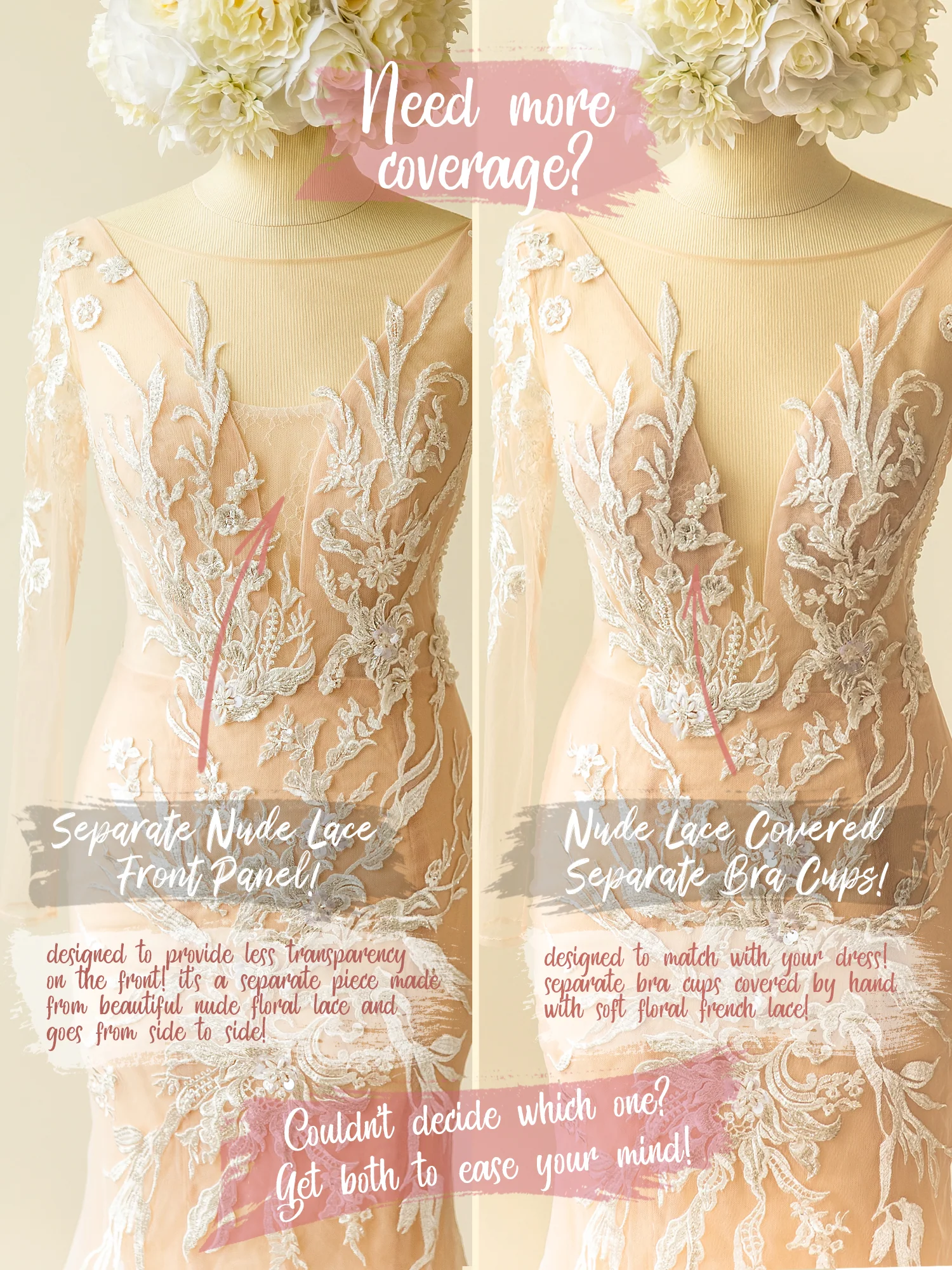 Fitted Deep Plunge Wedding Dress with Handmade Beading - Image 15