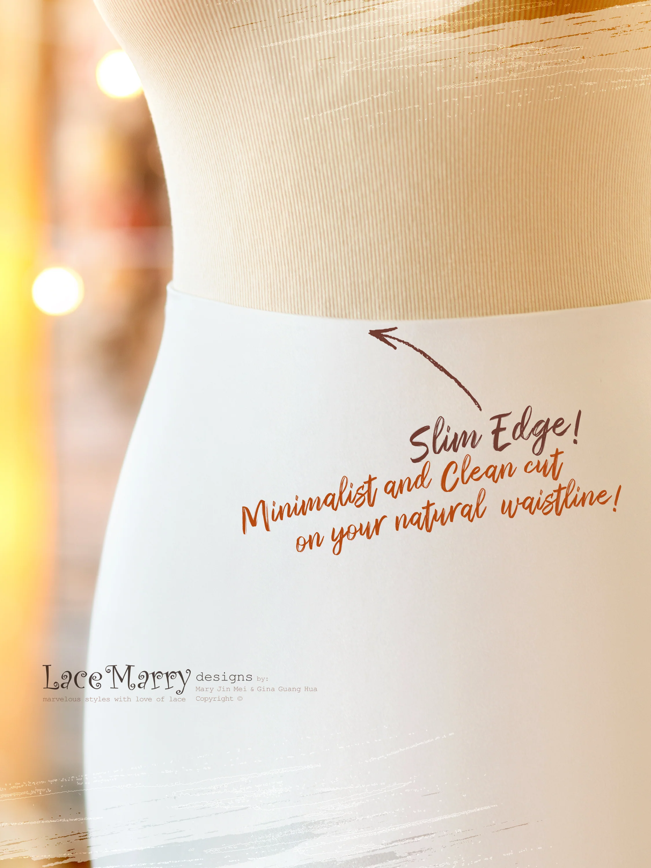 Fitted Wedding Dress Set with Long Lace Sleeves Top - Image 10