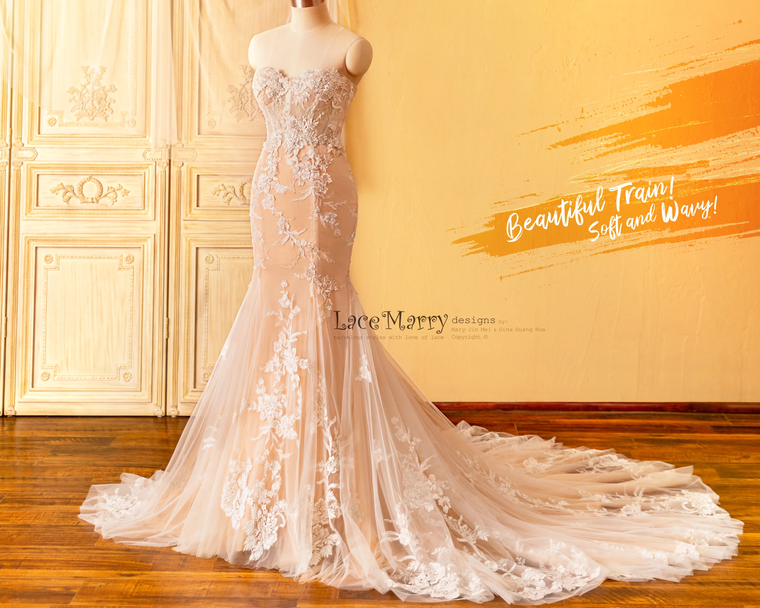 ROSALEEN / Fitted Wedding Dress with Amazing Beading - Image 11