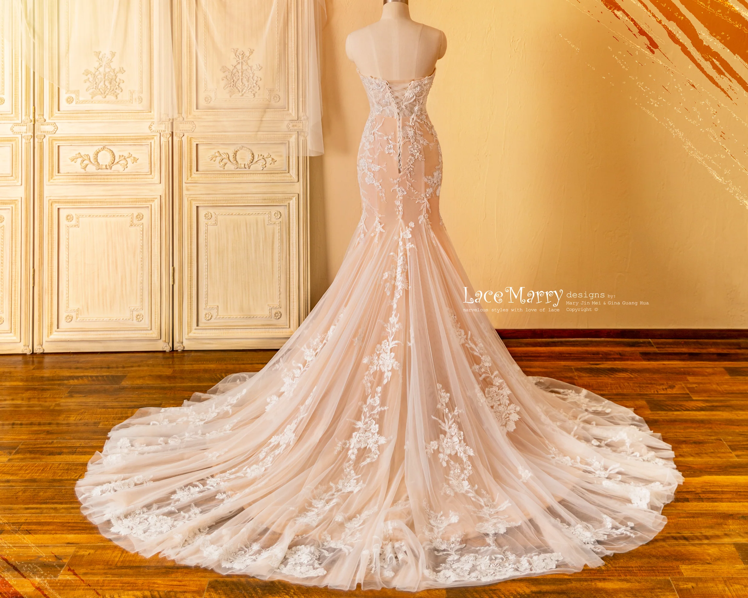 ROSALEEN / Fitted Wedding Dress with Amazing Beading - Image 6