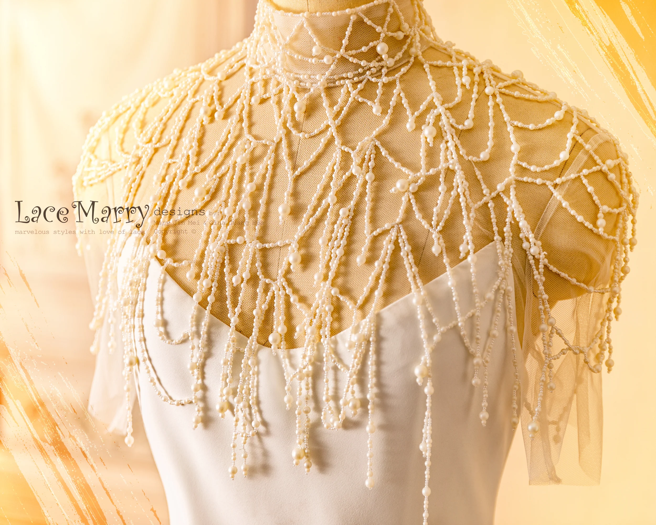 ANYA / Fitted Wedding Dress with Amazing Beading Detail - Image 5