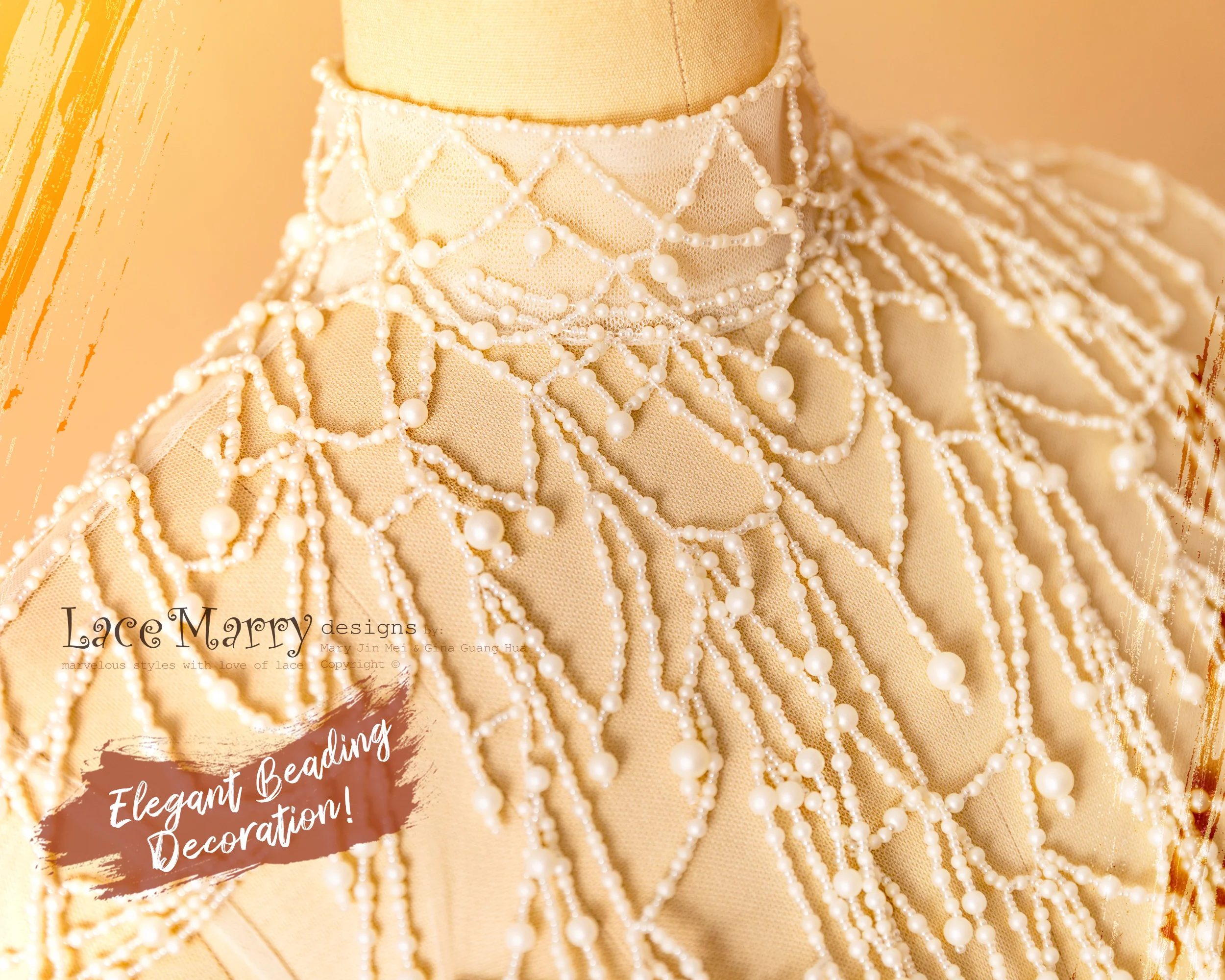 ANYA / Fitted Wedding Dress with Amazing Beading Detail - Image 7