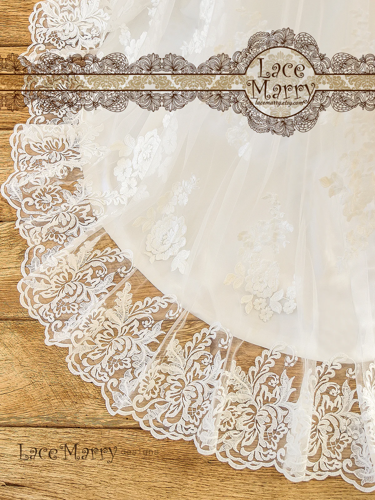 Lace Applique Wedding Dress with Deep Sweetheart Neckline - Image 8