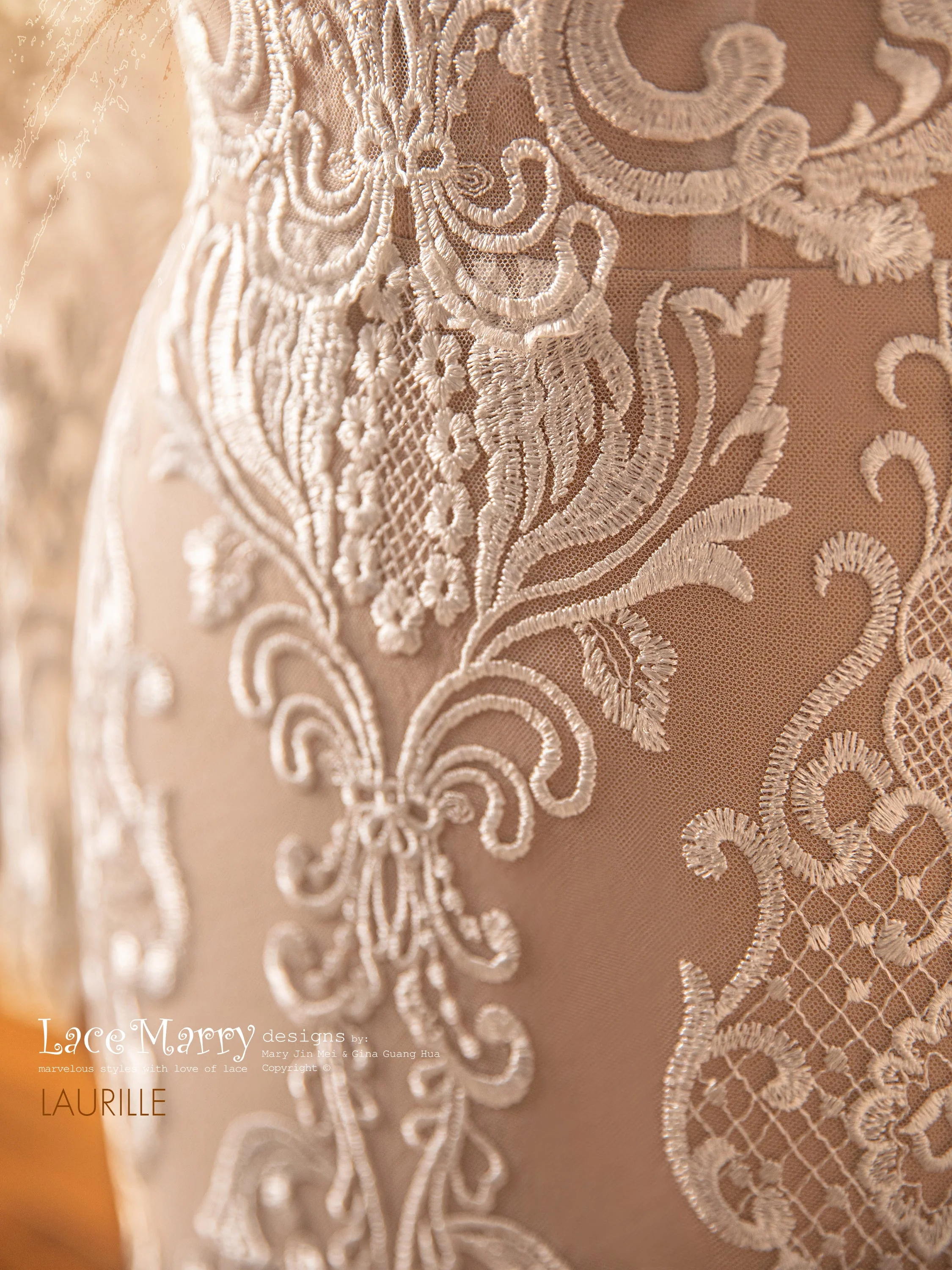 LAURILLE / Black Wedding Dress with Long Sleeves - Image 16