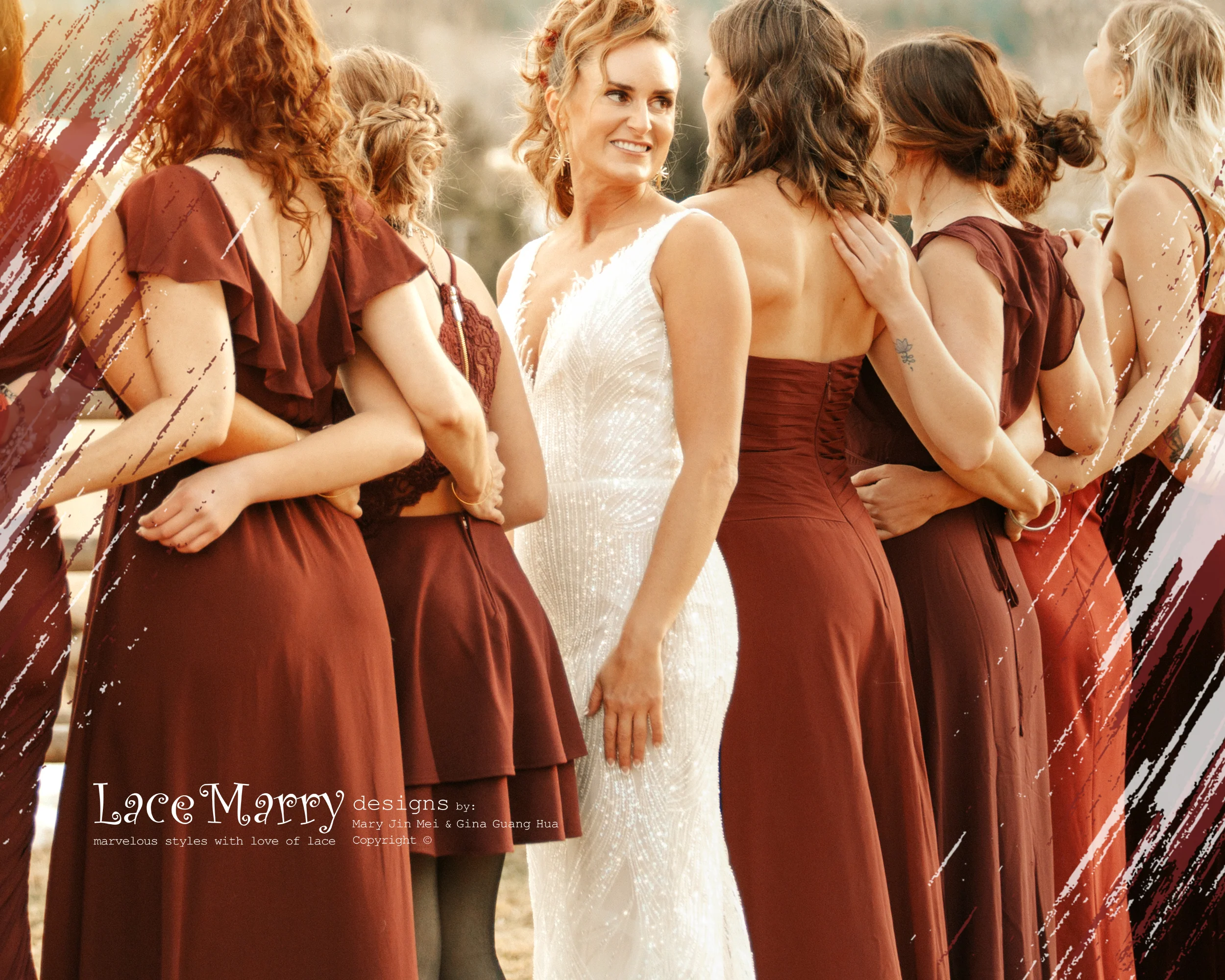 MARGO / Beaded Sheath Wedding Dress in Nude Color - Image 13