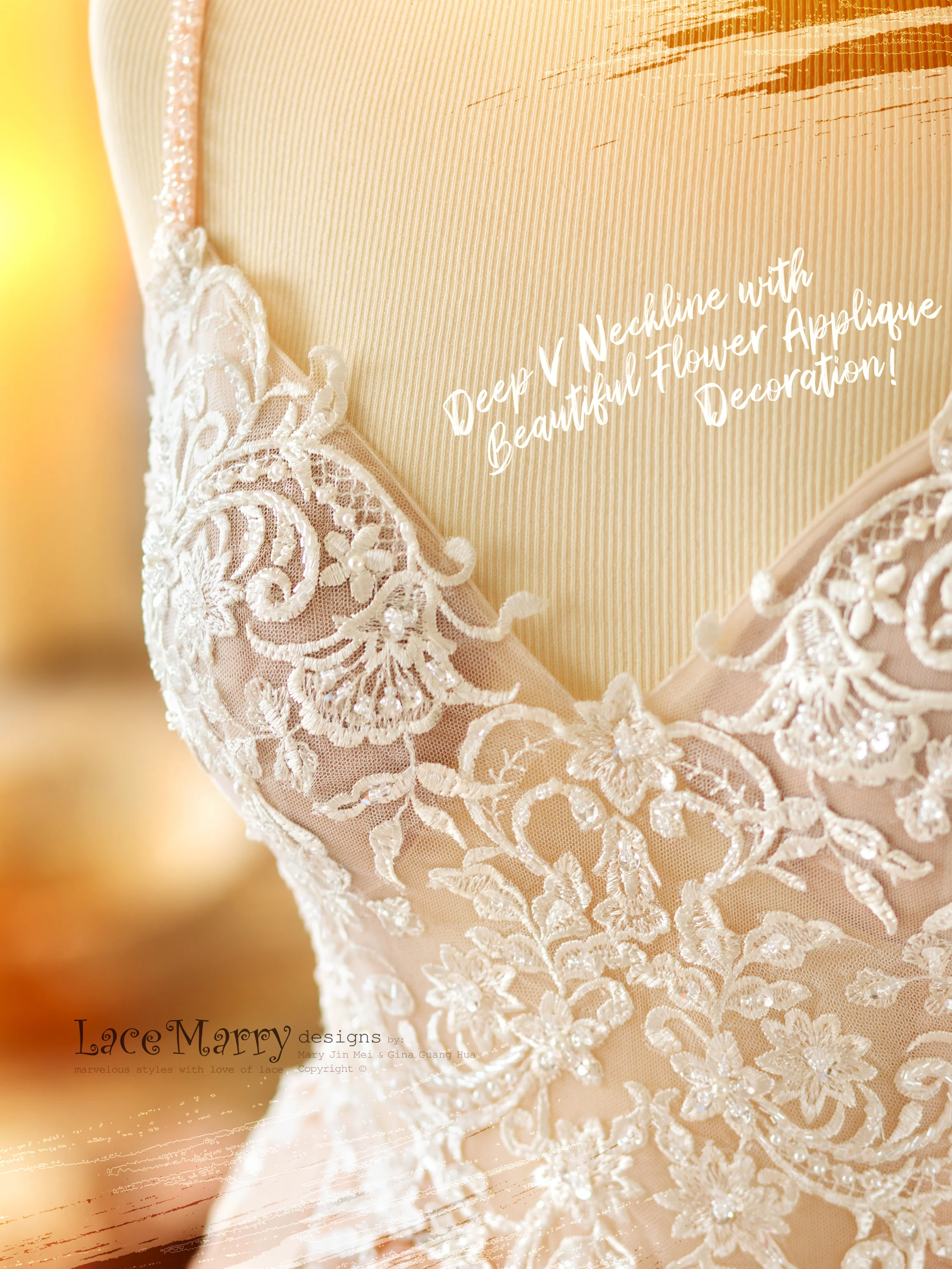 MEDEA / Blush Wedding Dress with Beading - Image 7