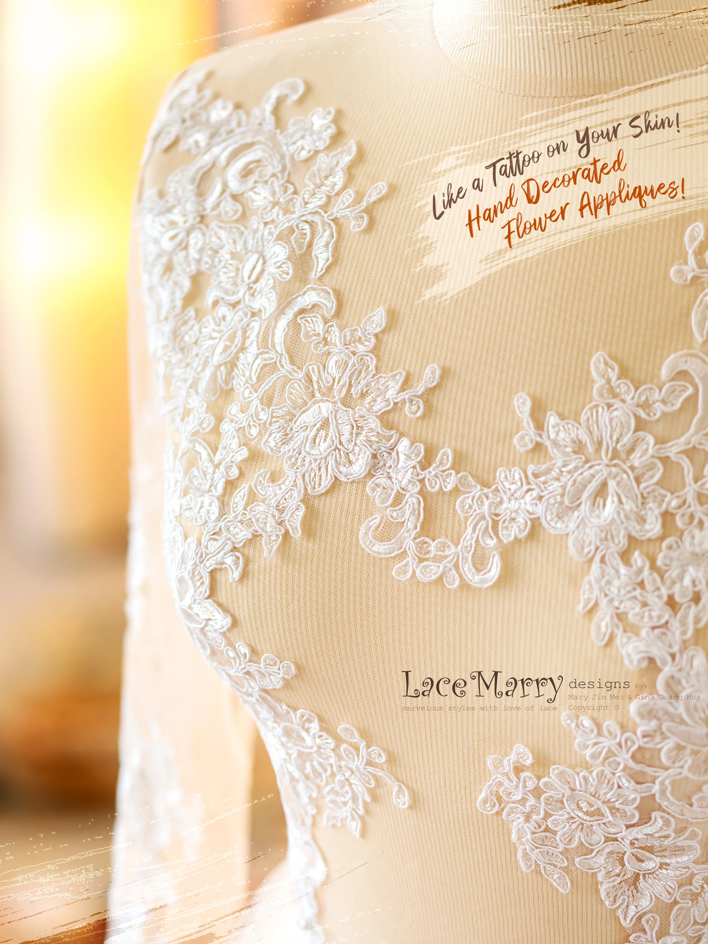 NAILA / Bohemian Wedding Dress with Long Lace Sleeves - Image 12