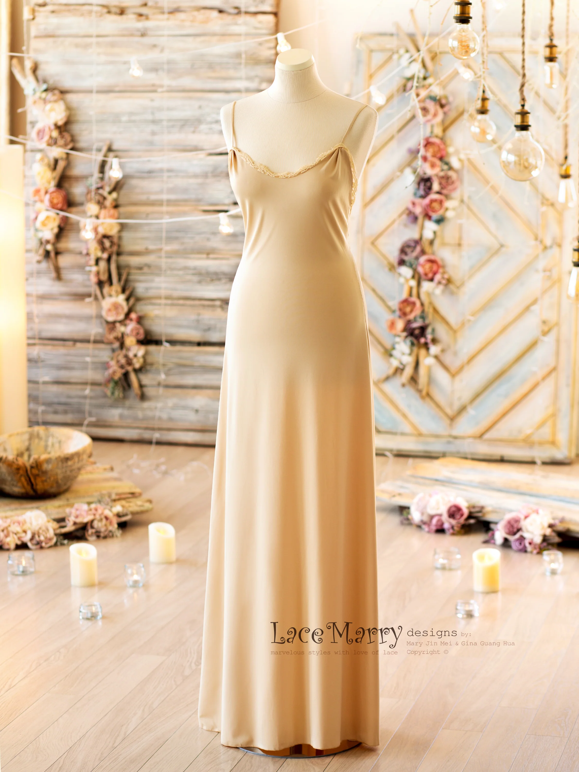 NAILA / Bohemian Wedding Dress with Long Lace Sleeves - Image 14