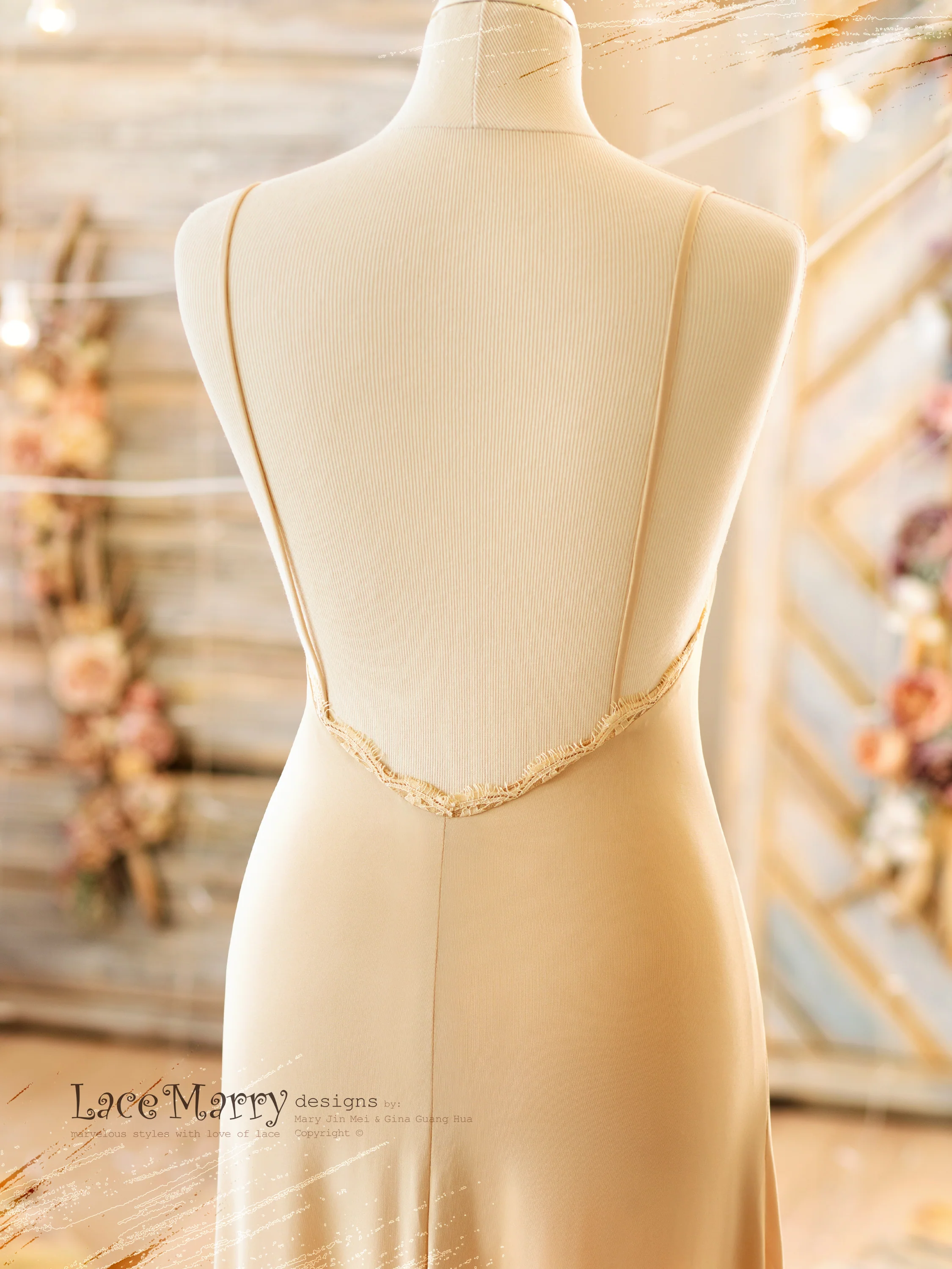 NAILA / Bohemian Wedding Dress with Long Lace Sleeves - Image 17