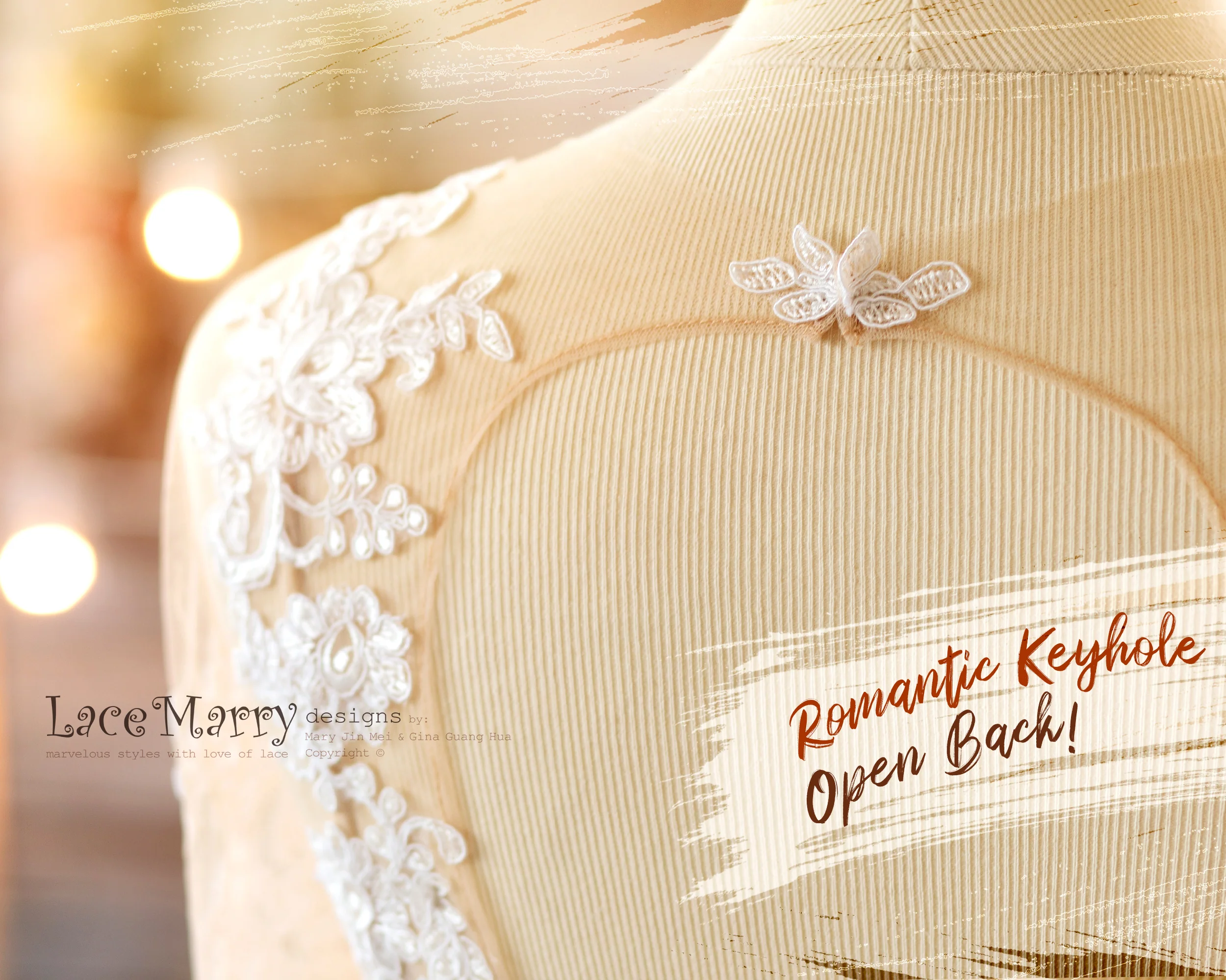 NAILA / Bohemian Wedding Dress with Long Lace Sleeves - Image 19