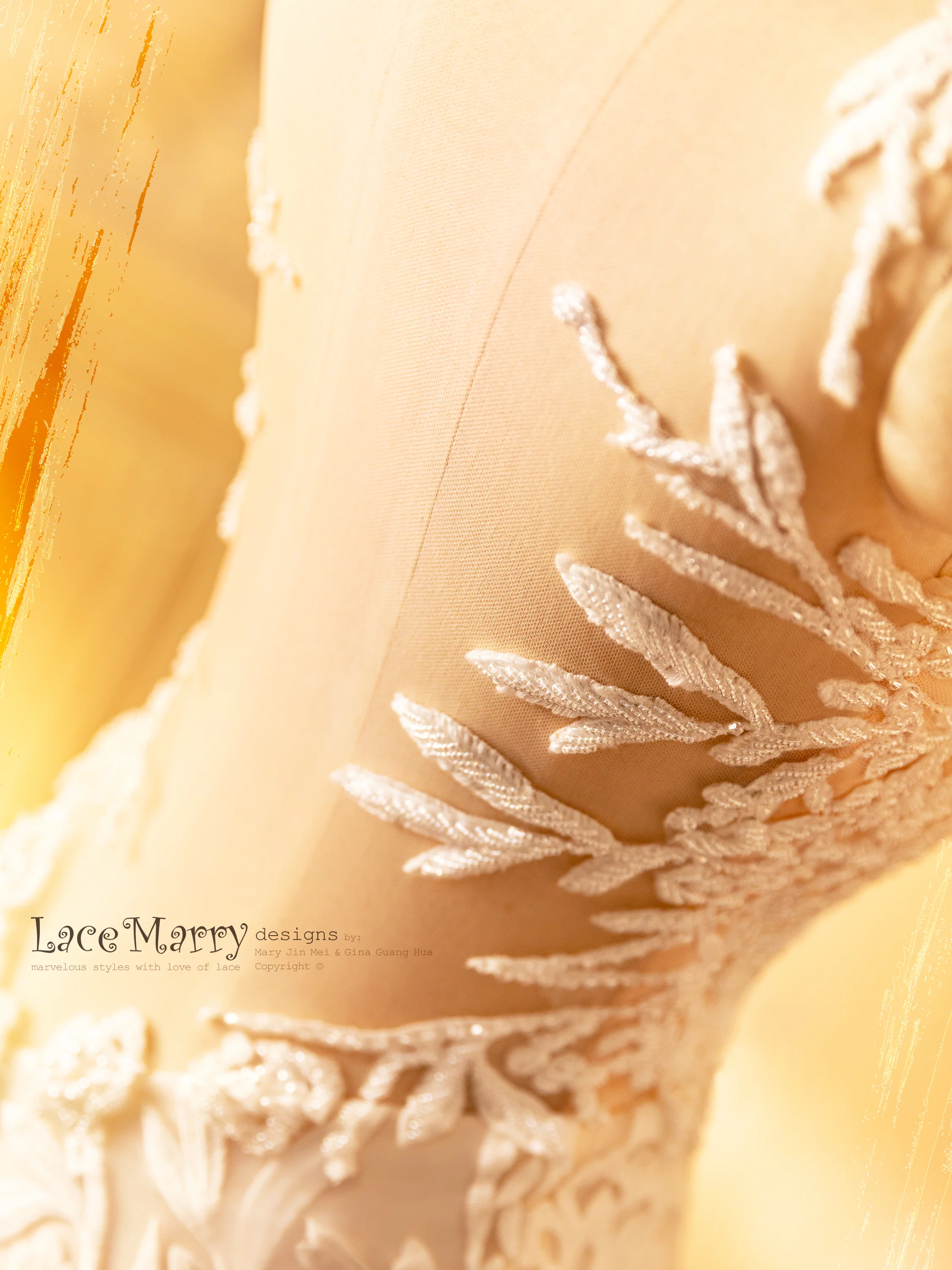 NEVIN / Deep Sexy Back Wedding Dress - Image 4