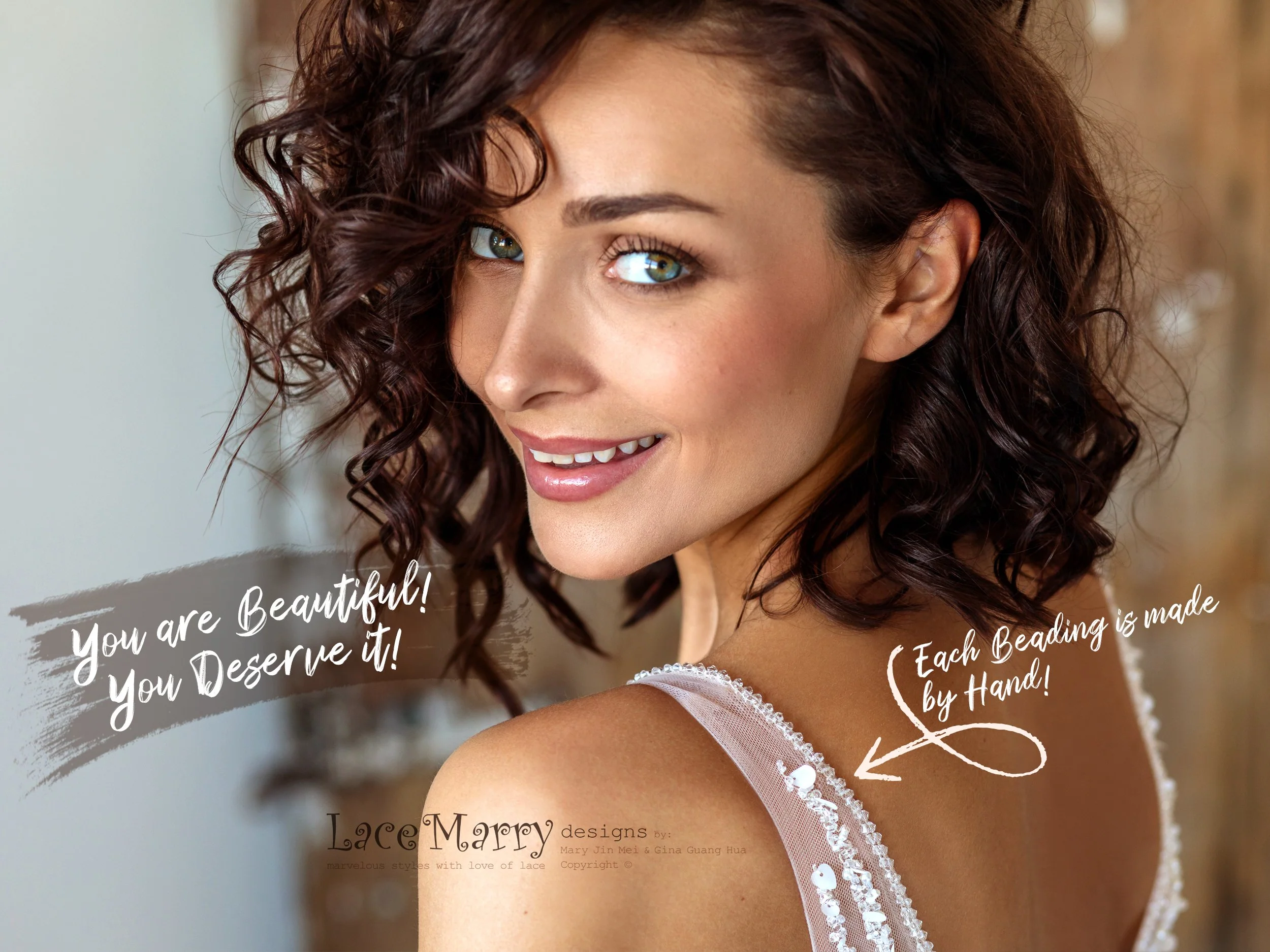 Nude Summer Wedding Dress with Beading - Image 8