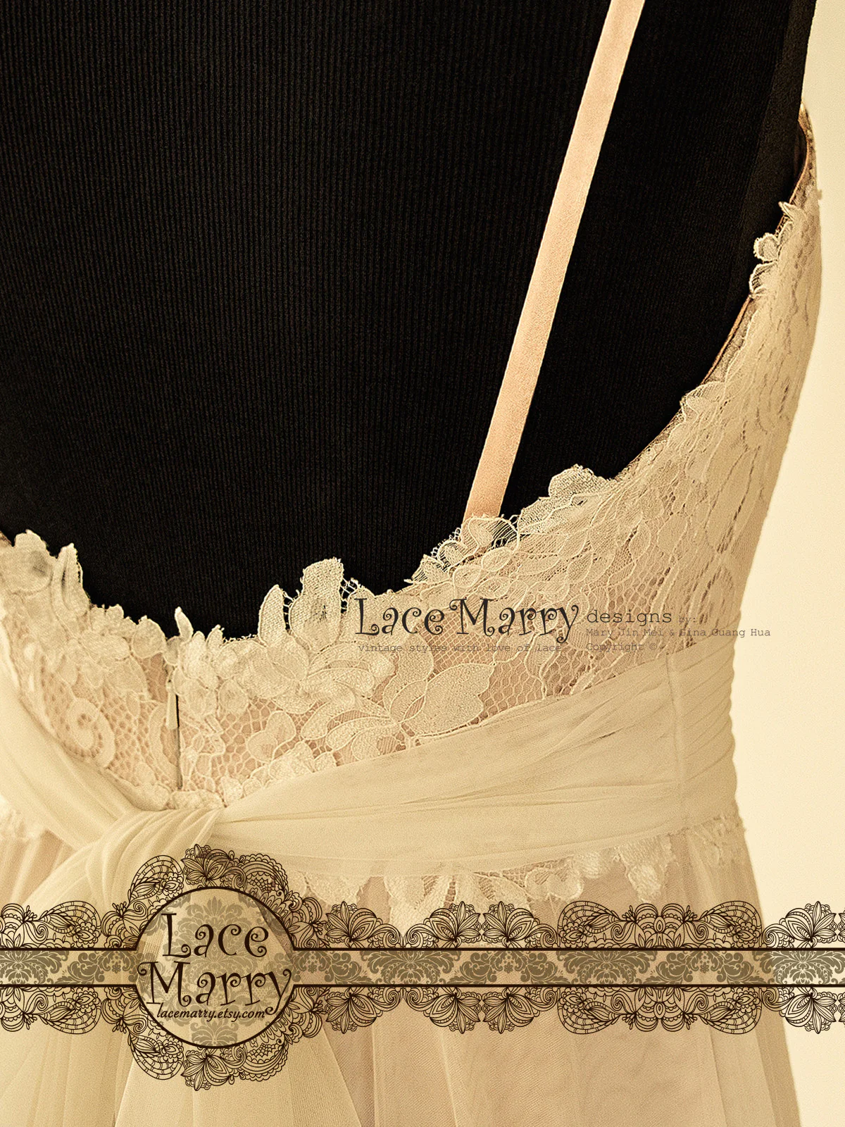 Rose Gold Beach Wedding Dress with Sweetheart Neckline - Image 9