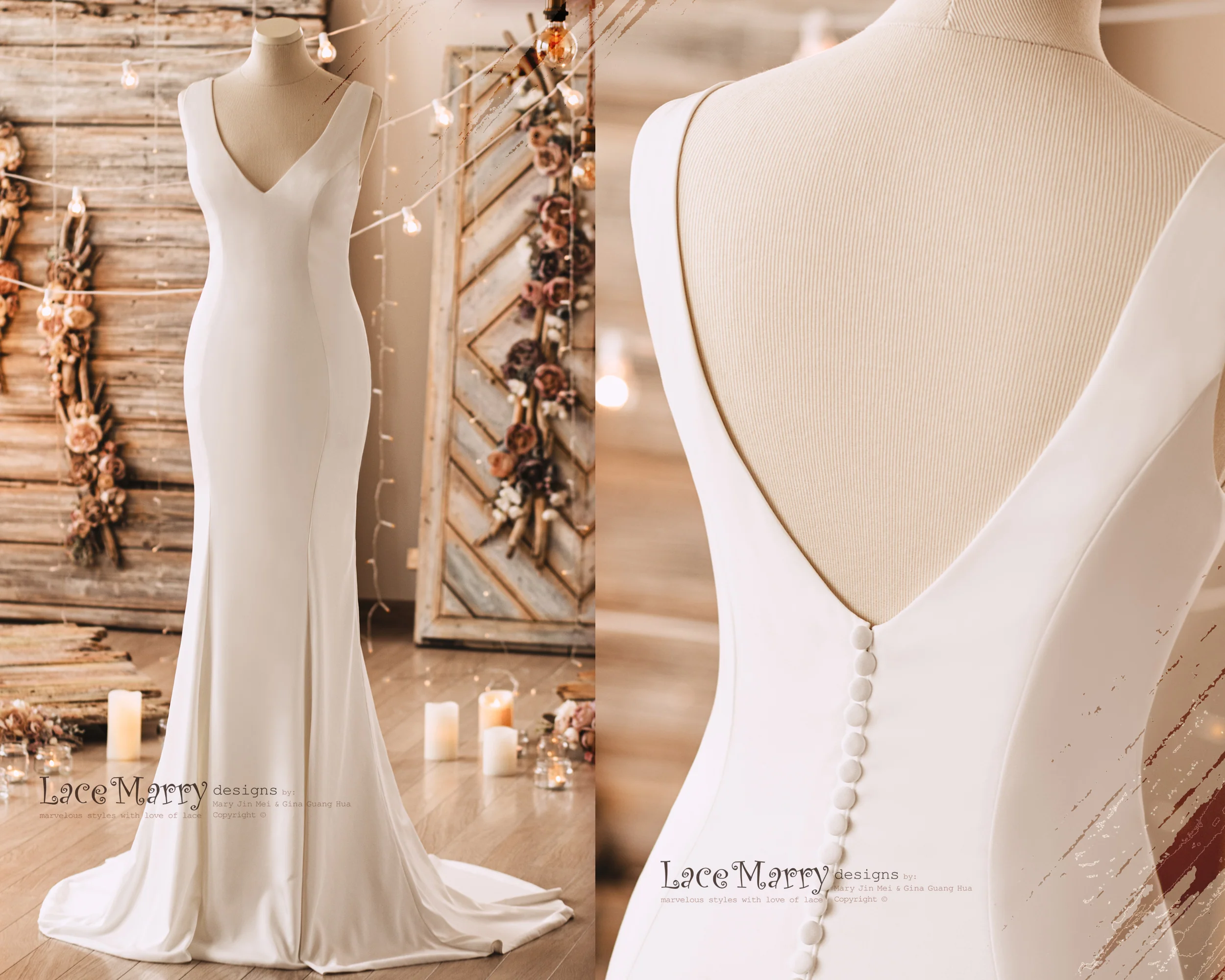 CLEMENTINE / Simple and Elegant Wedding Dress - Image 12