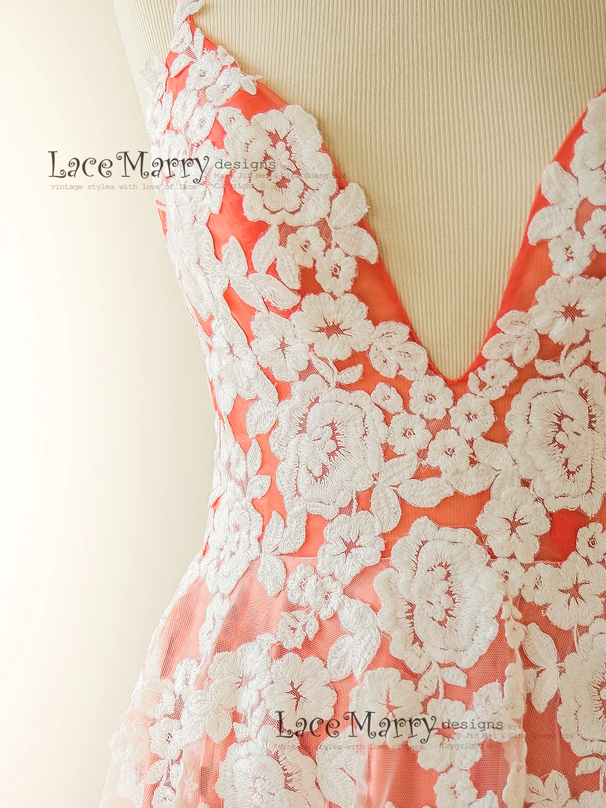 Stunning Colorful Bridesmaid Dress with Ivory Floral Design - Image 7