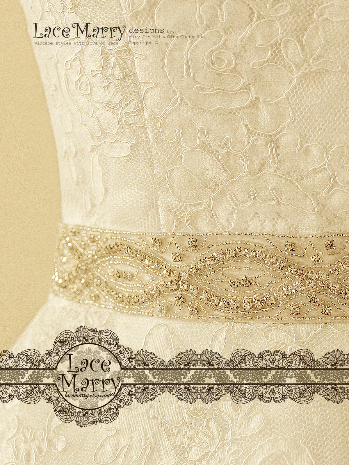 Vintage Style Short Wedding Dress - Image 7