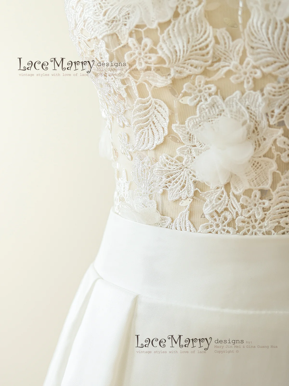 Wedding Dress in Two Pieces Set - Image 11