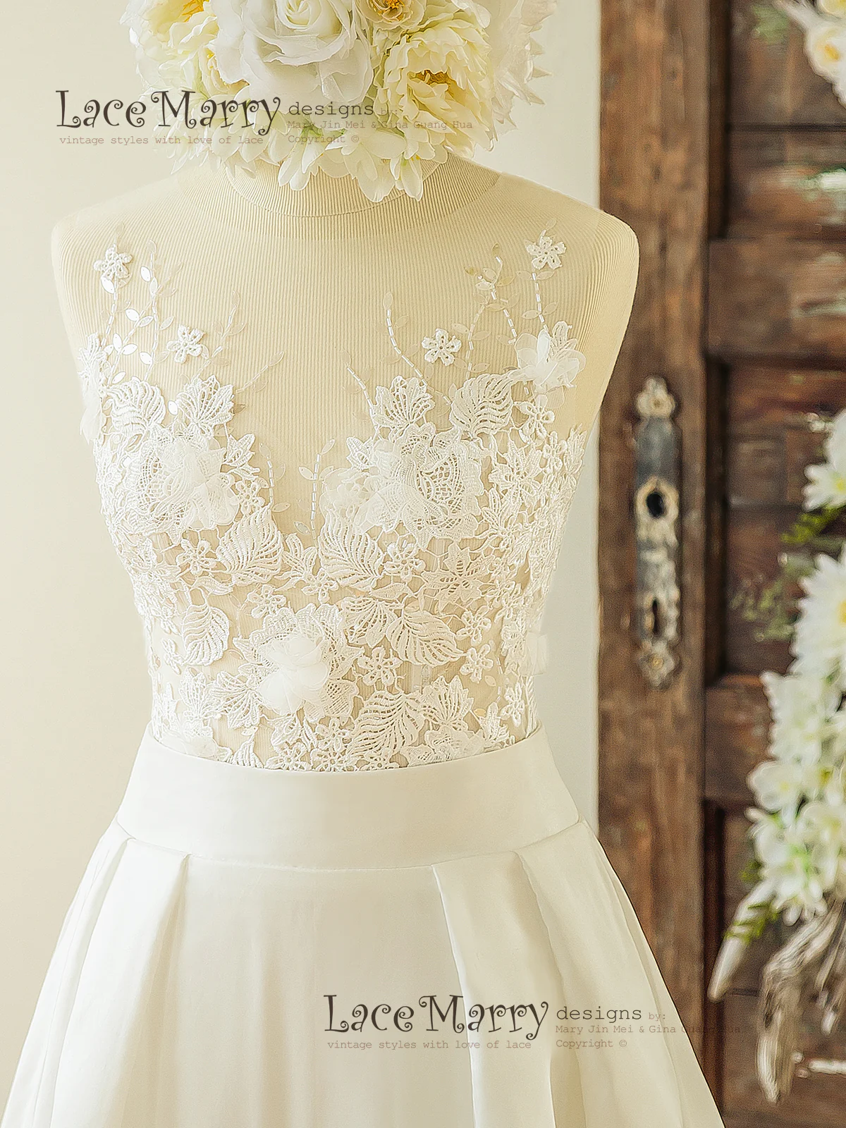 Wedding Dress in Two Pieces Set - Image 3