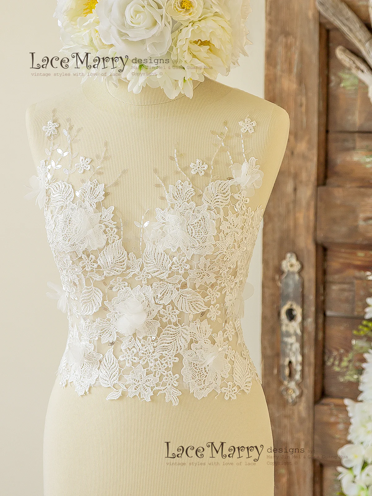 Wedding Dress in Two Pieces Set - Image 5