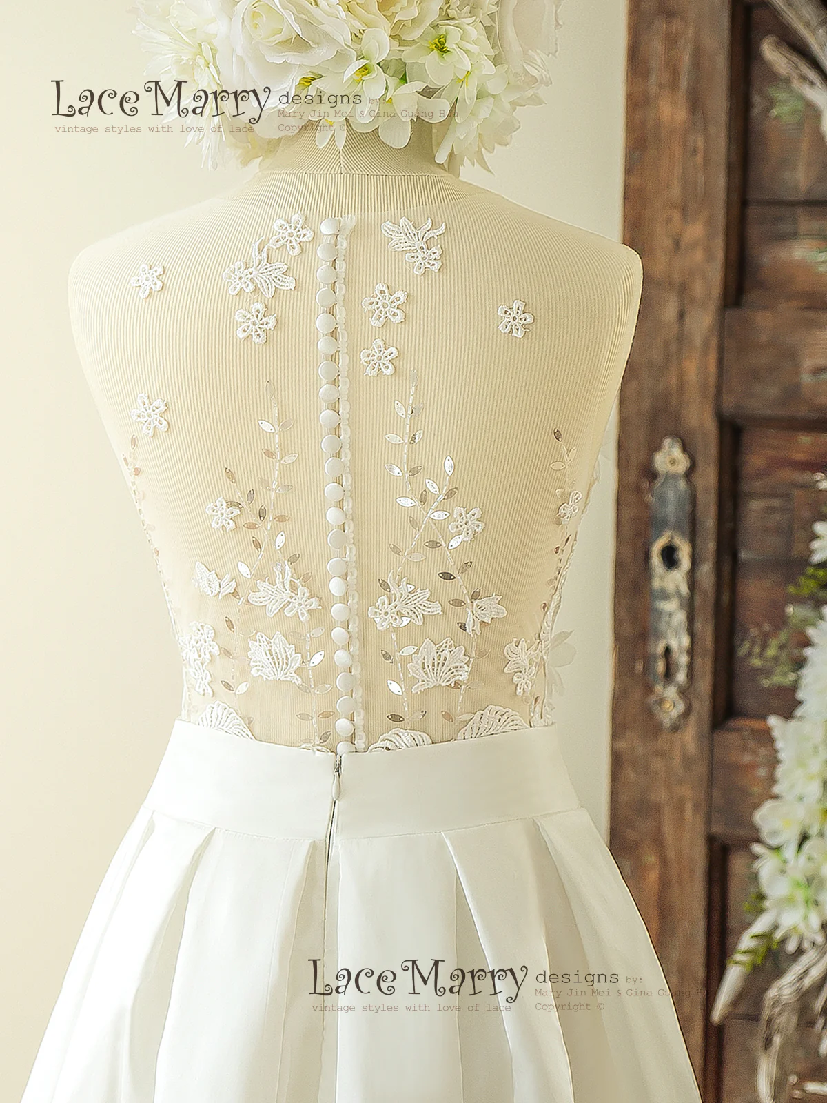 Wedding Dress in Two Pieces Set - Image 7